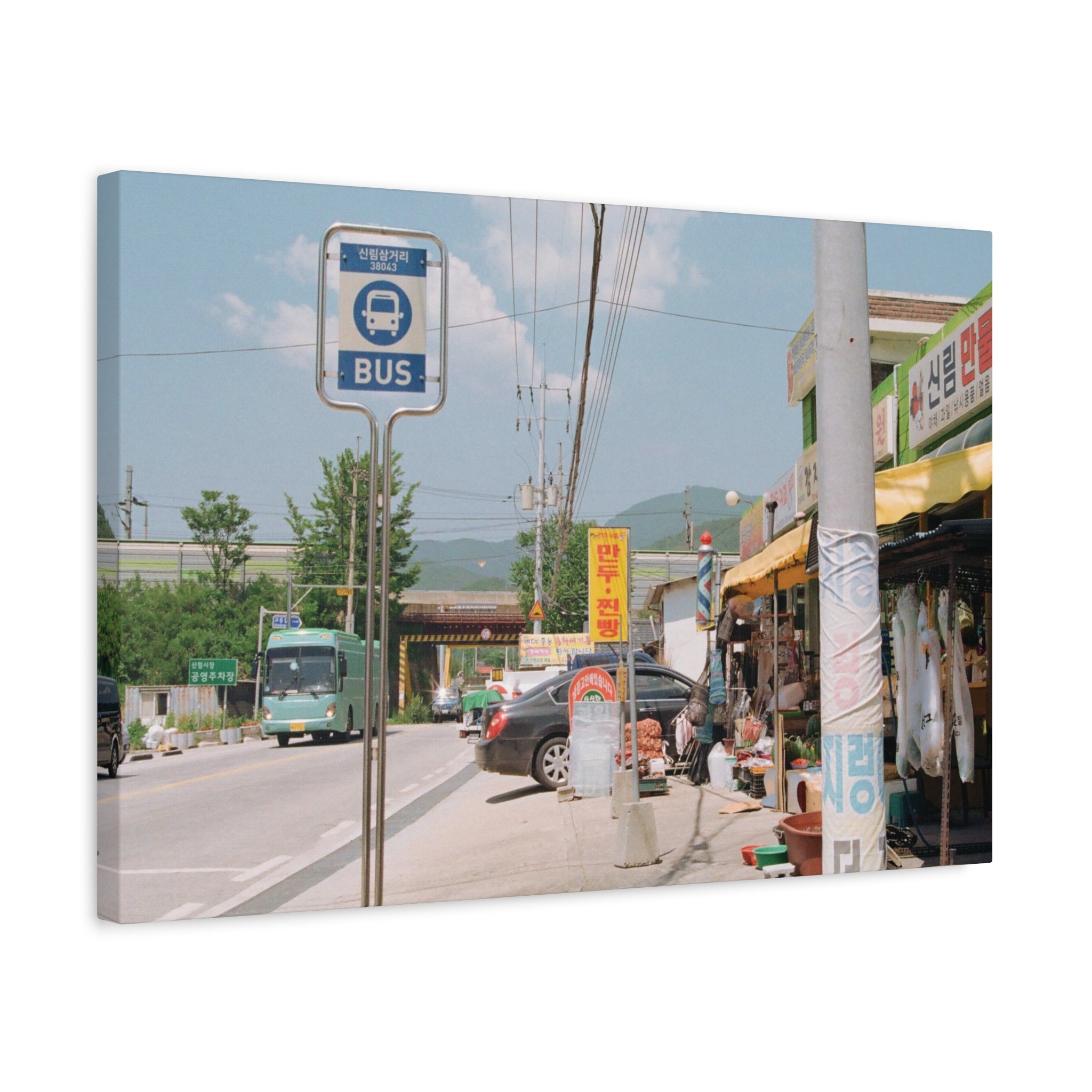 Korean Sinrim Rural Bus Stop Canvas Print