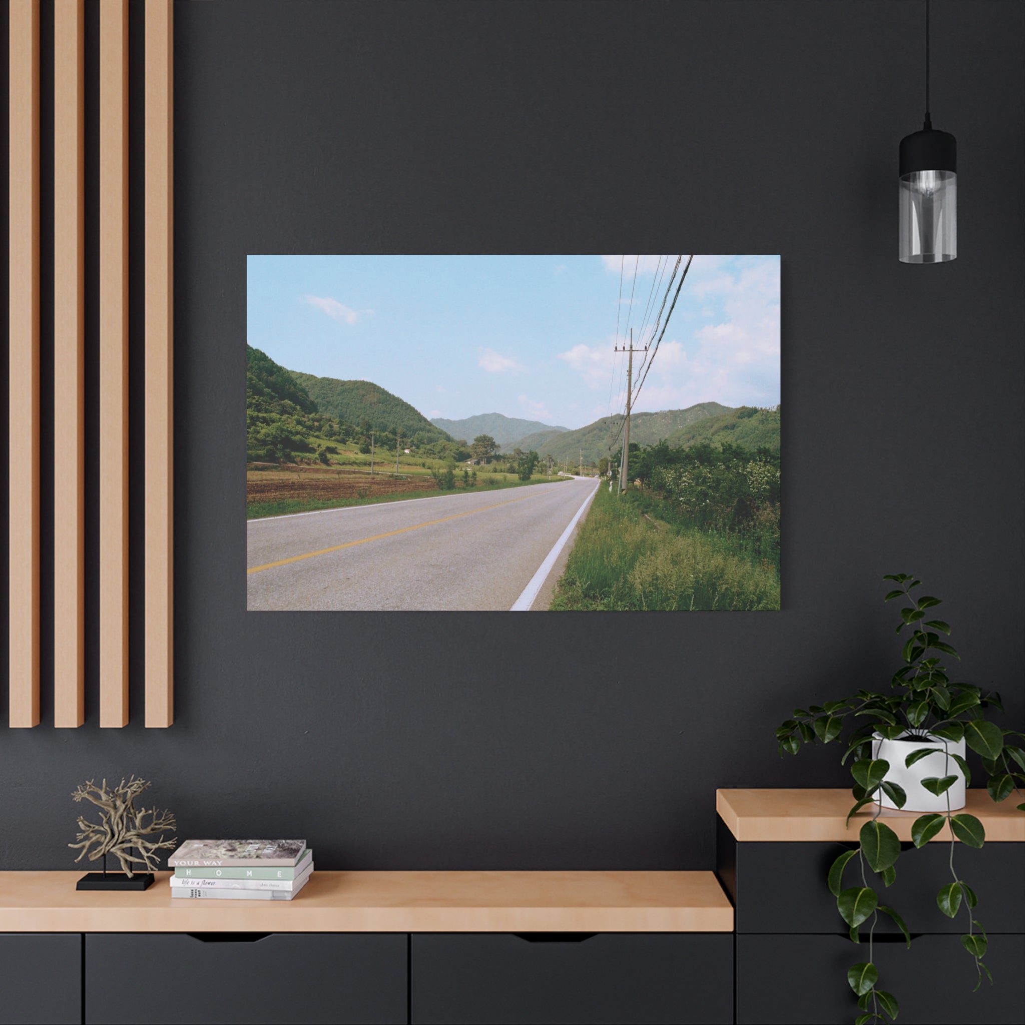 Summer Korean Wonju Country Road Canvas Print