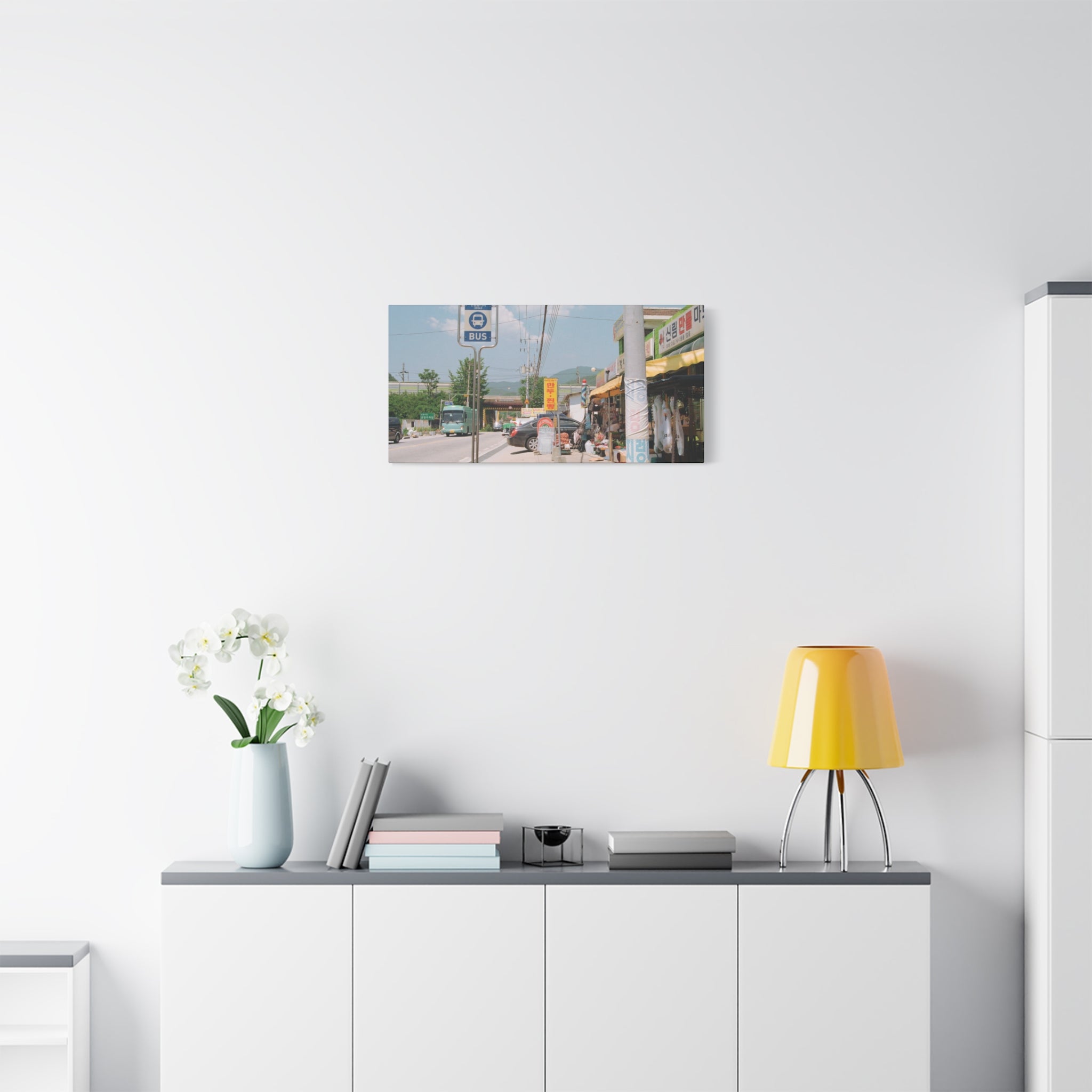 Korean Sinrim Rural Bus Stop Canvas Print
