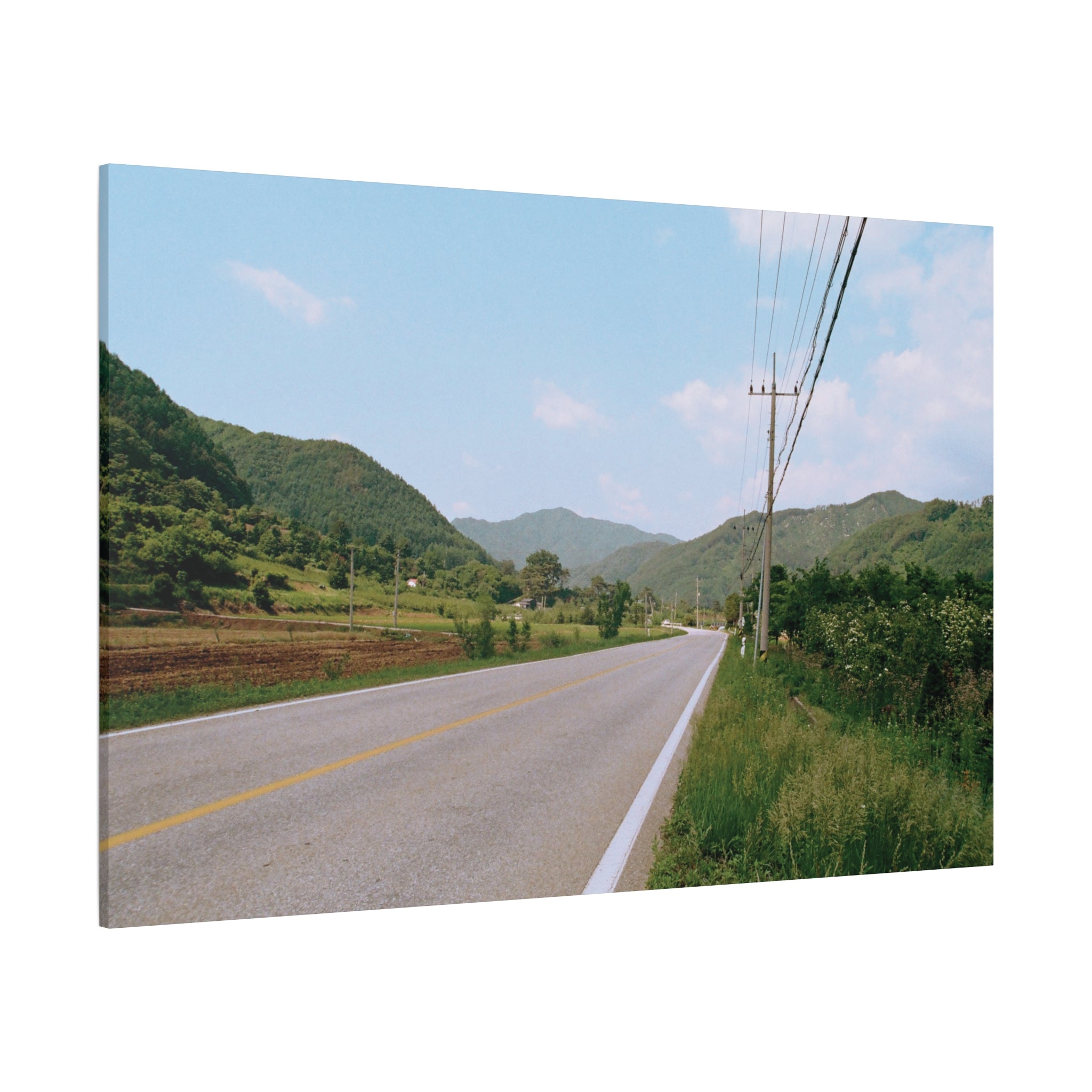 Summer Korean Wonju Country Road Canvas Print