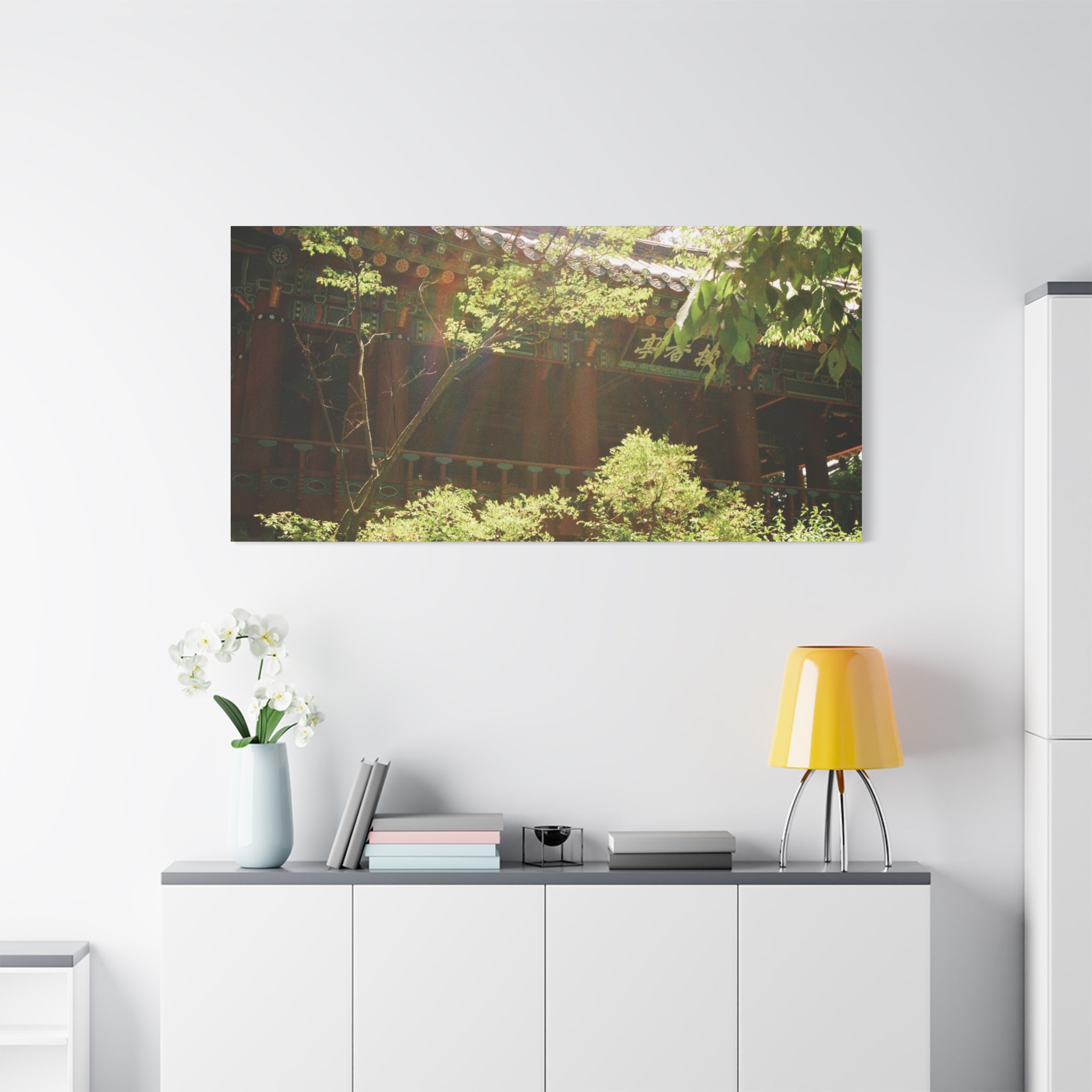 Korean Hanok Spring Sunshine Canvas Print