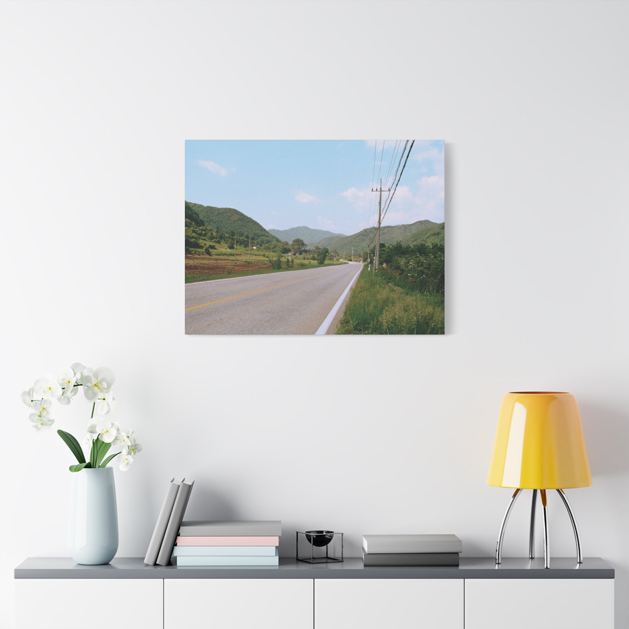 Summer Korean Wonju Country Road Canvas Print