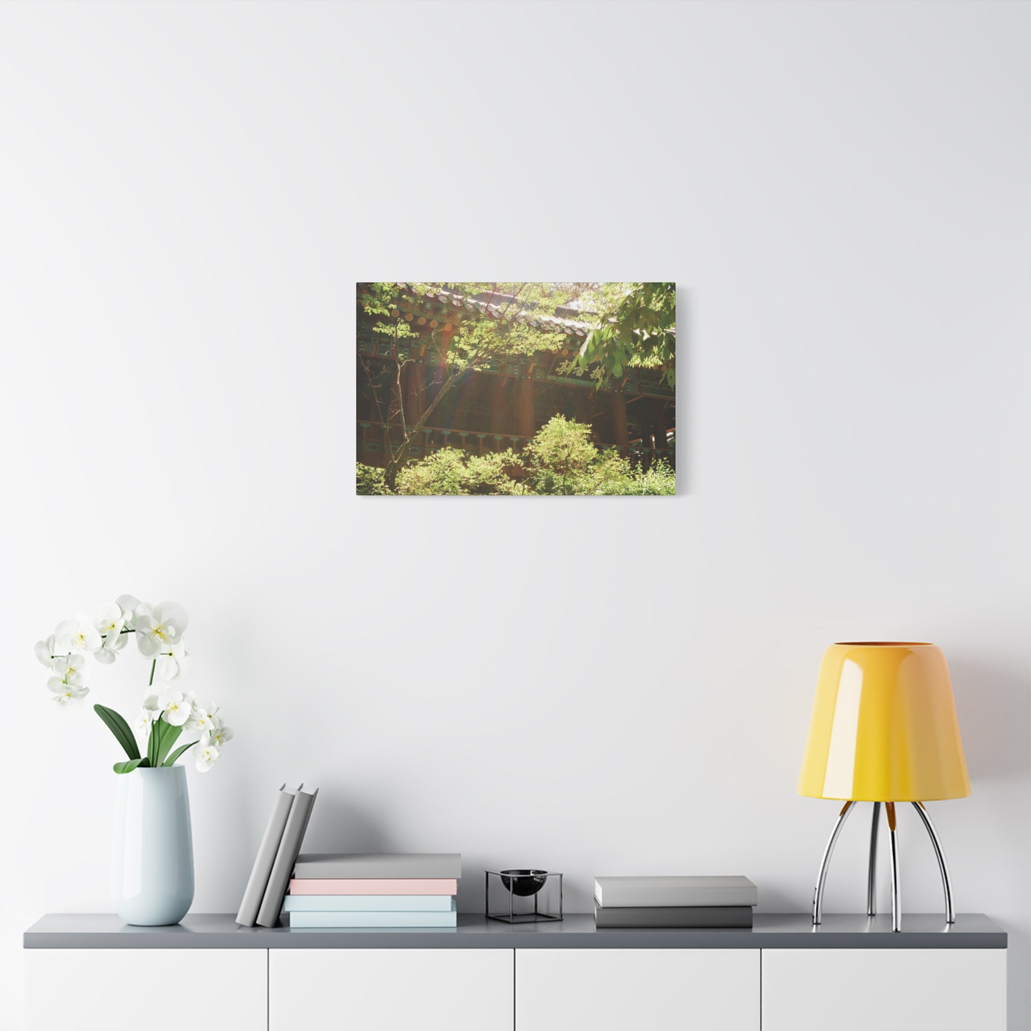 Korean Hanok Spring Sunshine Canvas Print
