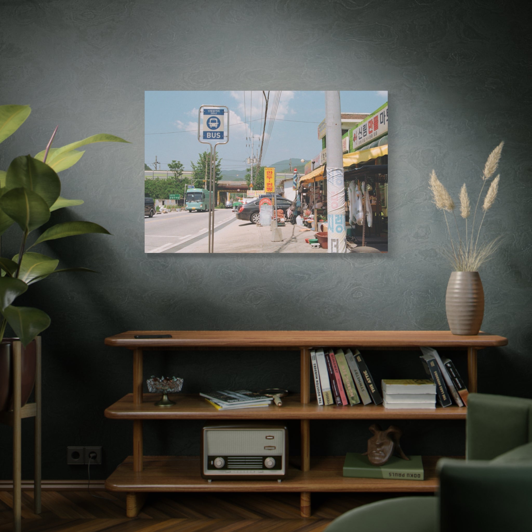 Korean Sinrim Rural Bus Stop Canvas Print