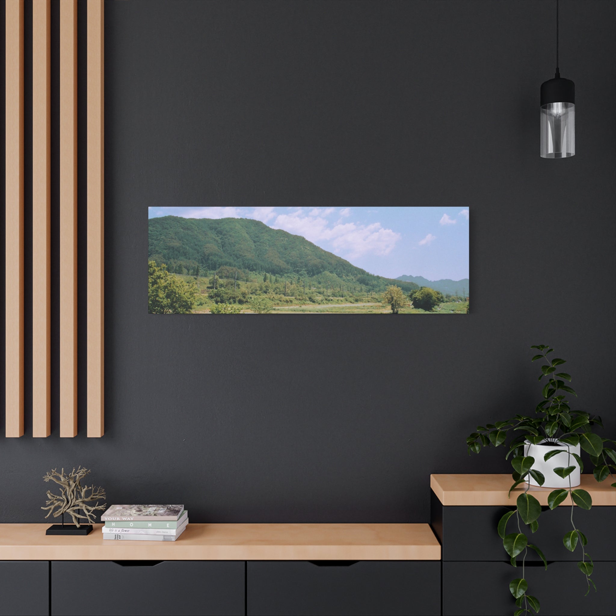 Wonju Spring Stream Pastel Landscape Canvas Print