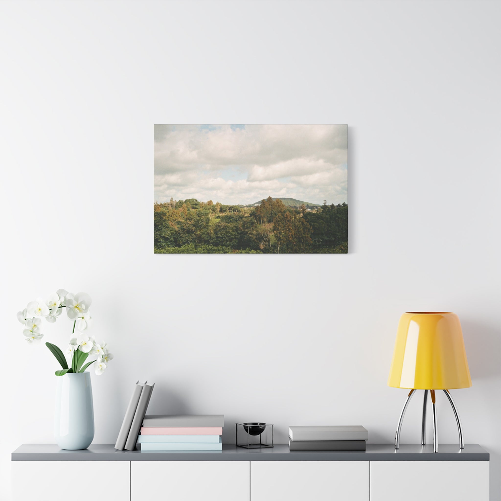 Jeju Wind-Swept Oreum and Clouds Canvas Print