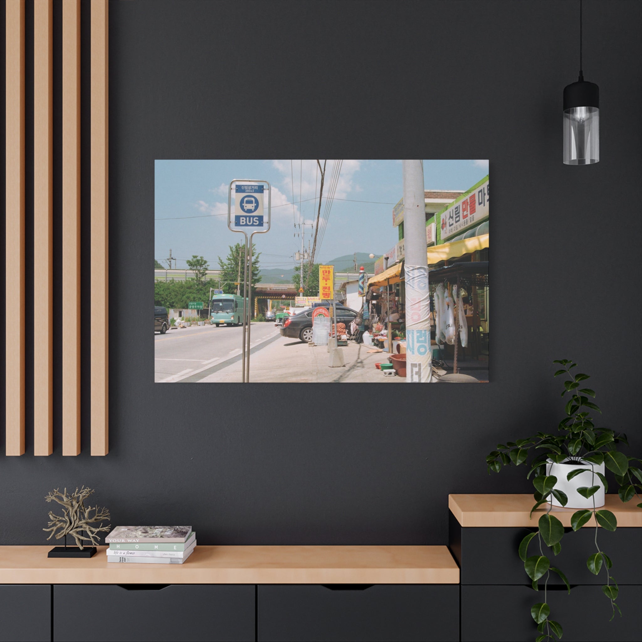 Korean Sinrim Rural Bus Stop Canvas Print