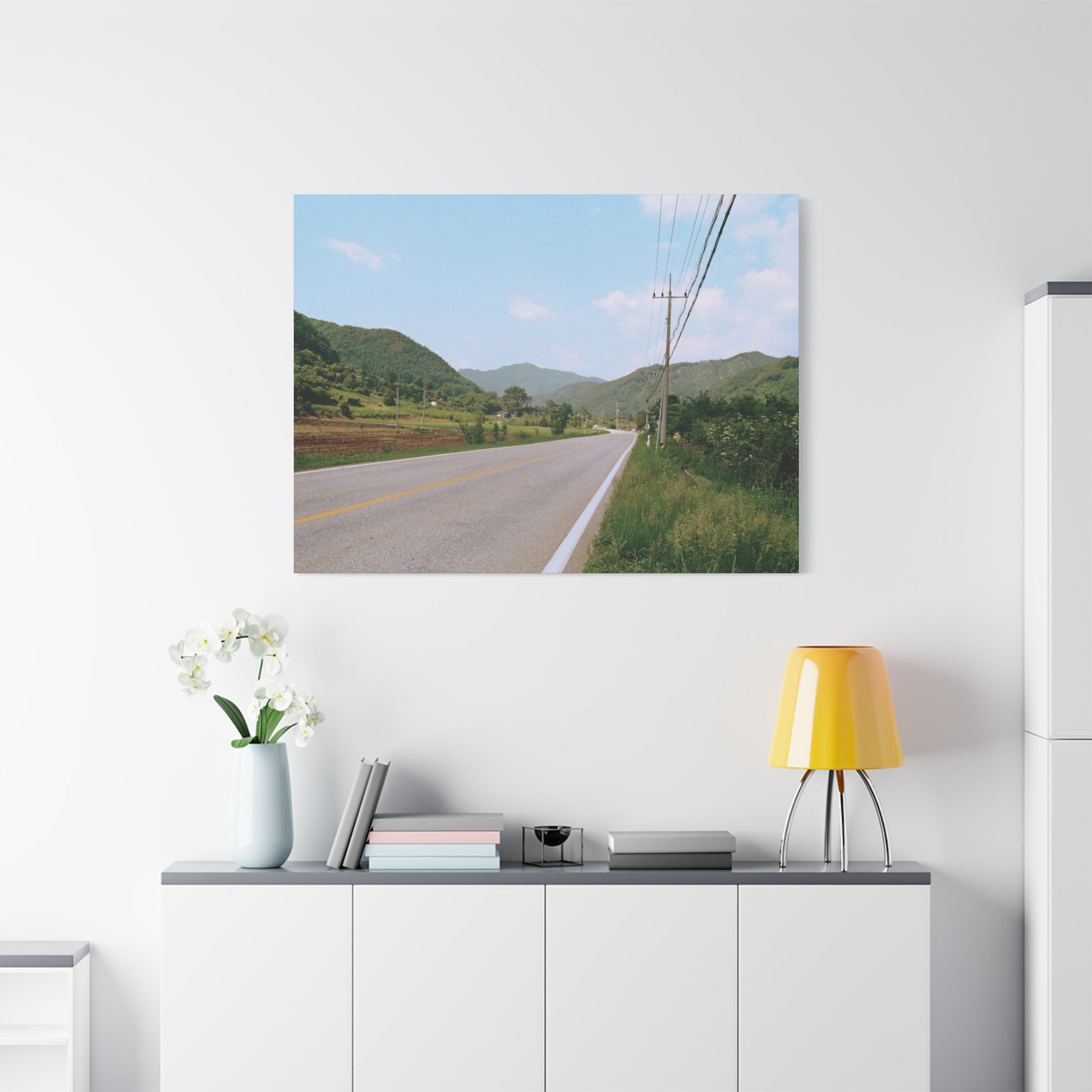 Summer Korean Wonju Country Road Canvas Print