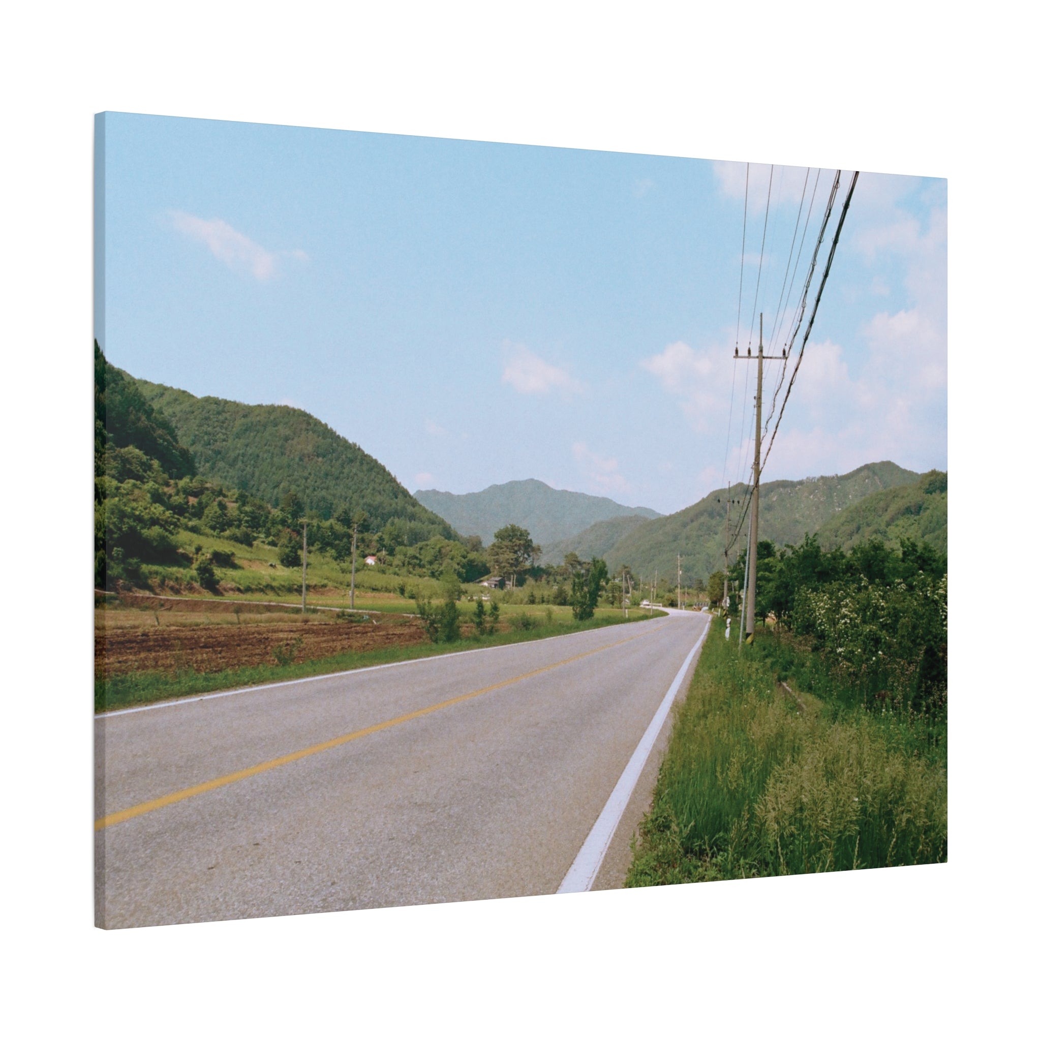 Summer Korean Wonju Country Road Canvas Print
