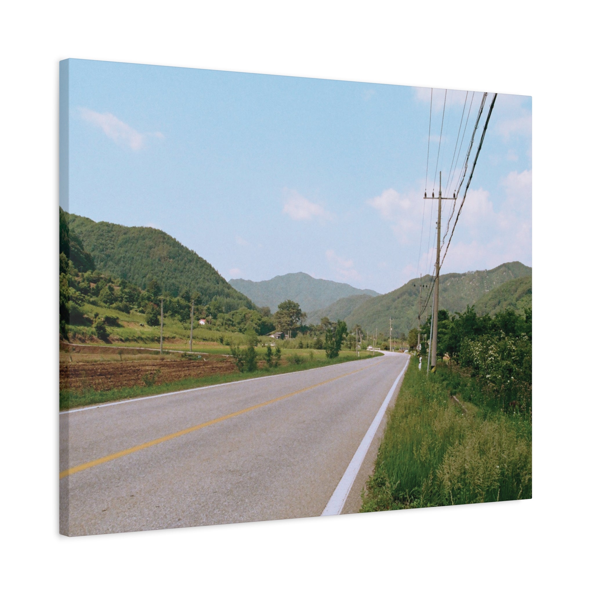Summer Korean Wonju Country Road Canvas Print