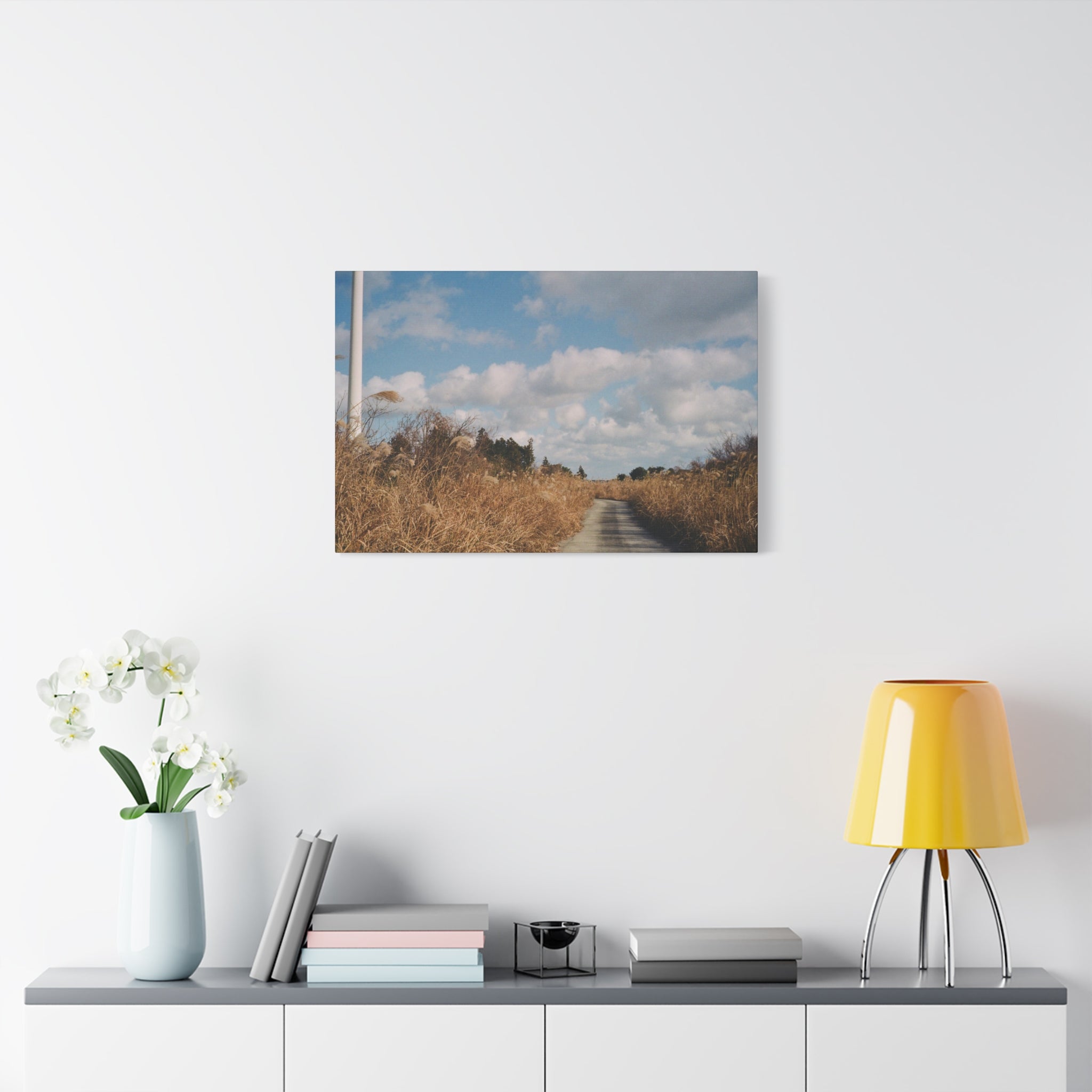 Jeju Gotjawal Winter Silver Grass Canvas Print