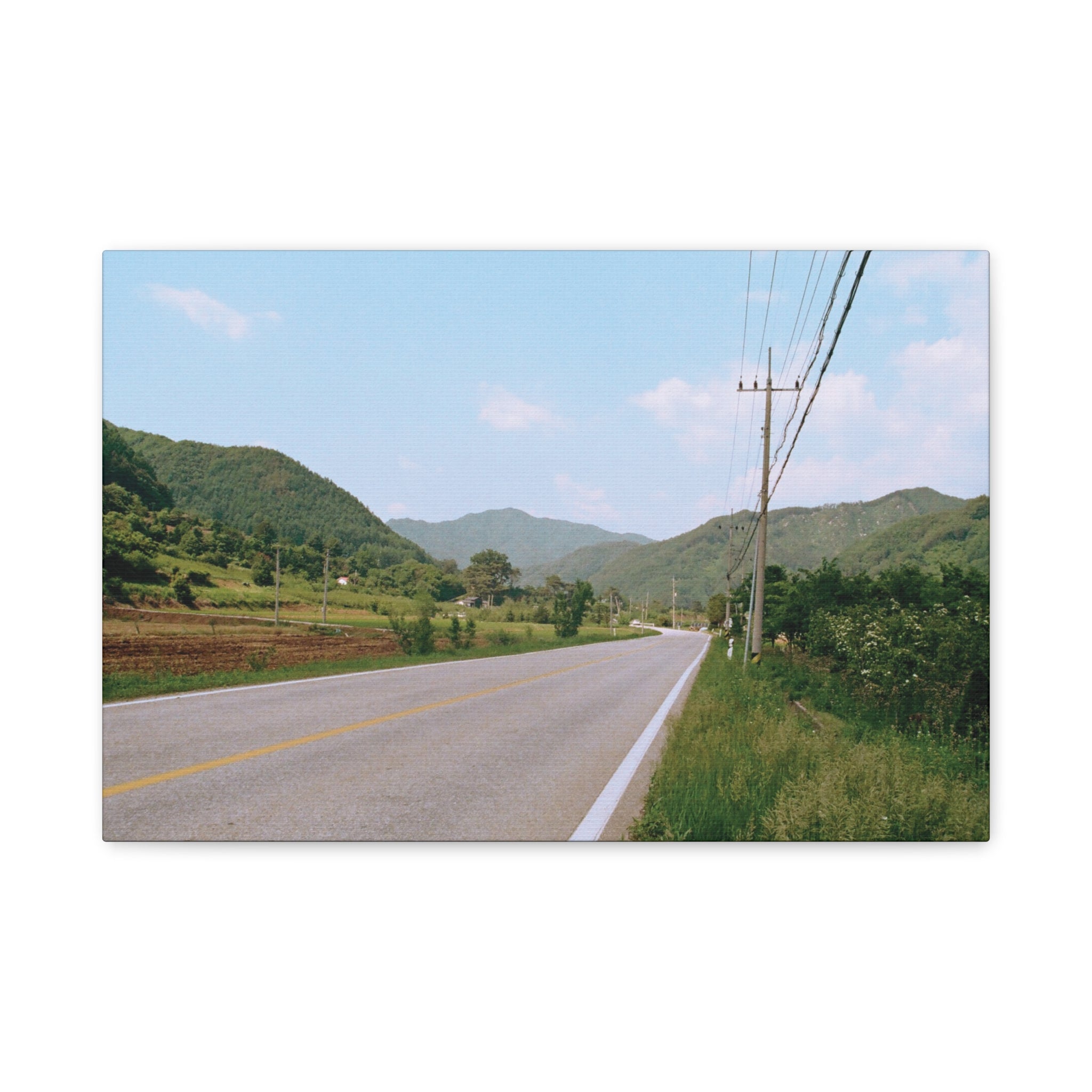 Summer Korean Wonju Country Road Canvas Print