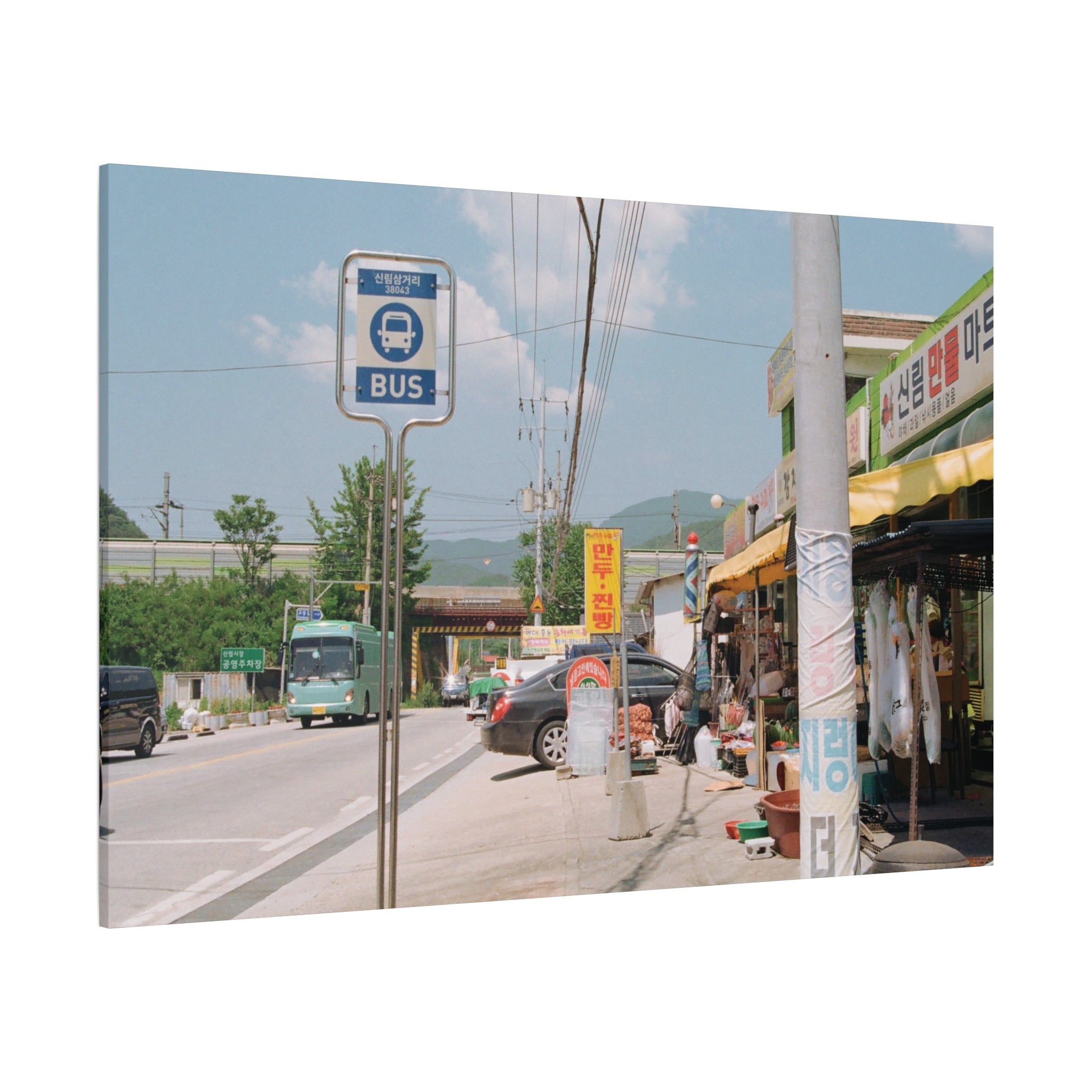 Korean Sinrim Rural Bus Stop Canvas Print