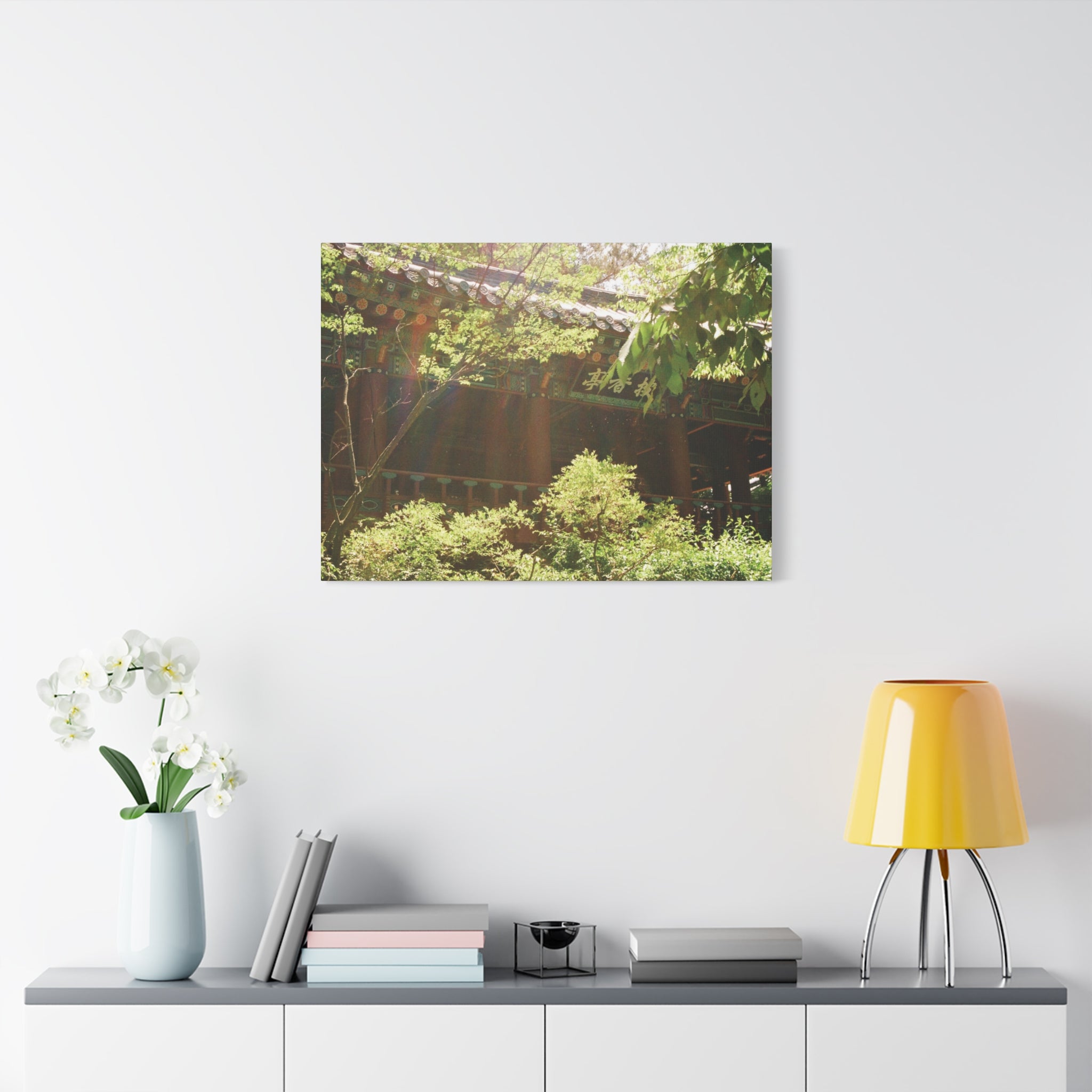 Korean Hanok Spring Sunshine Canvas Print
