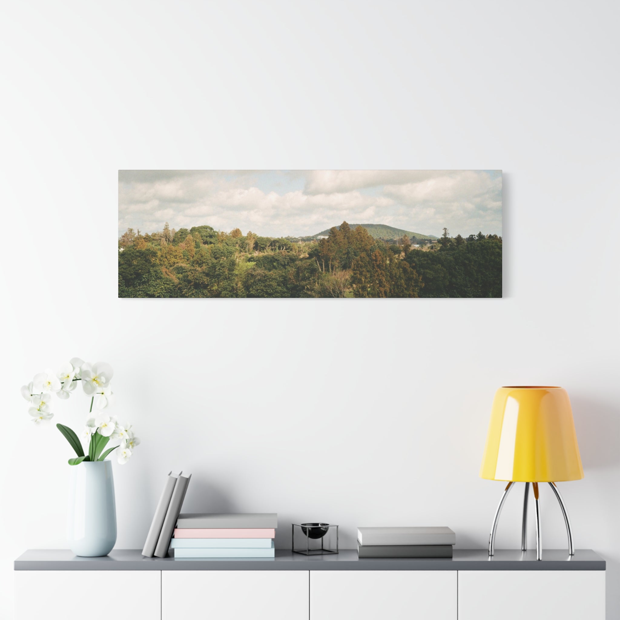 Jeju Wind-Swept Oreum and Clouds Canvas Print