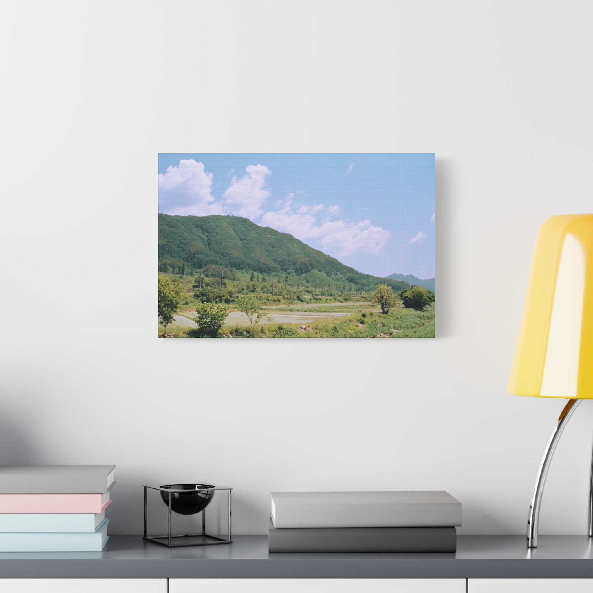 Wonju Spring Stream Pastel Landscape Canvas Print