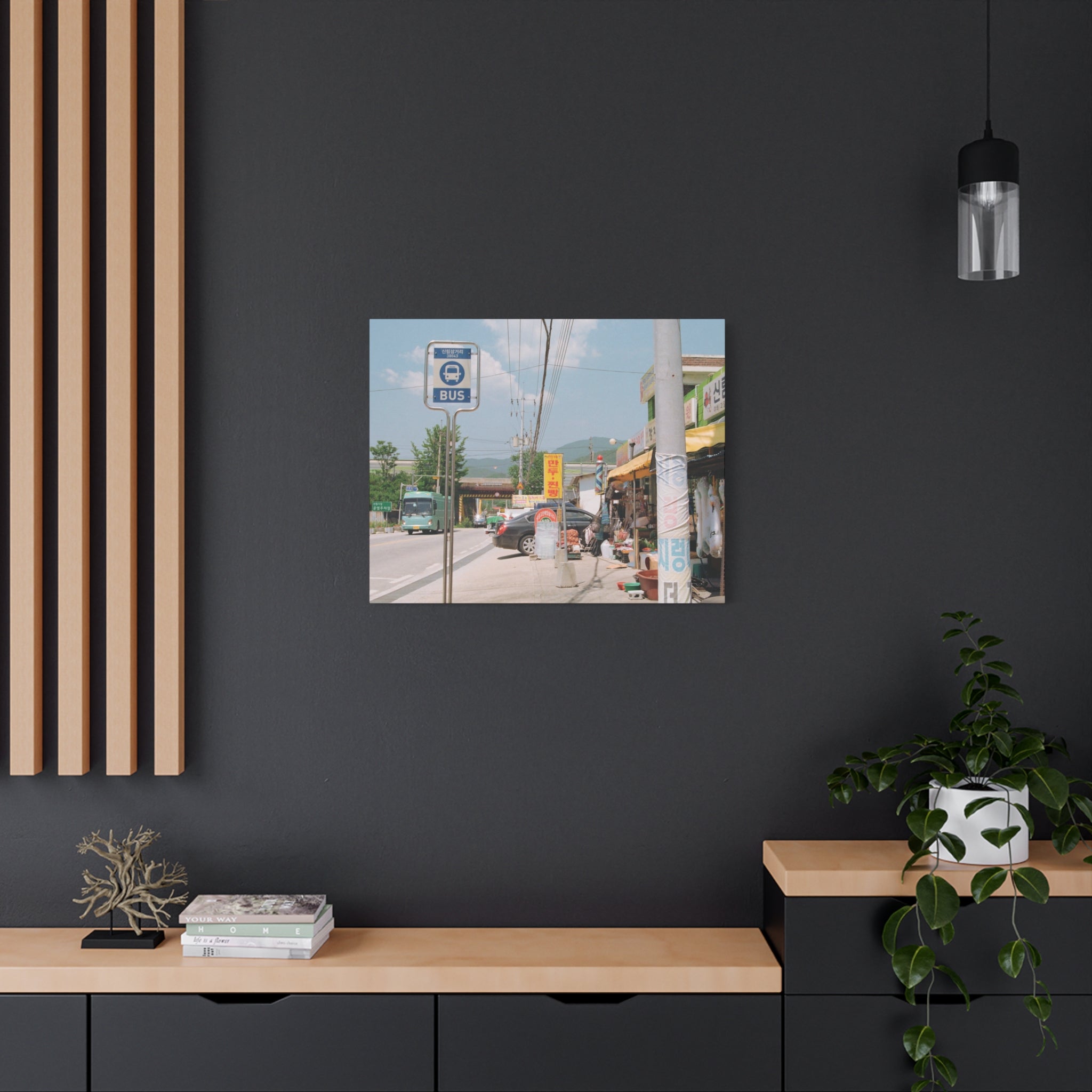 Korean Sinrim Rural Bus Stop Canvas Print