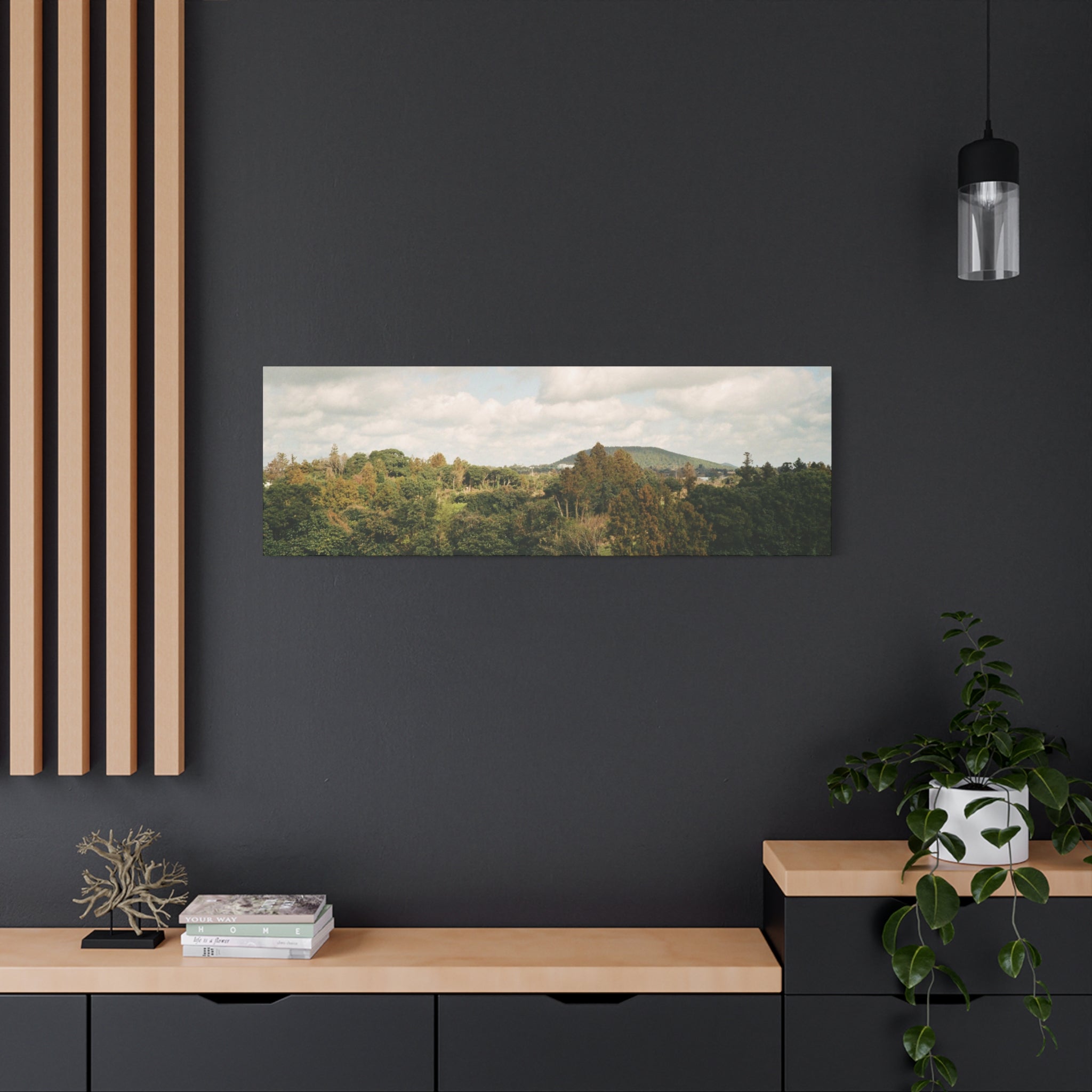Jeju Wind-Swept Oreum and Clouds Canvas Print