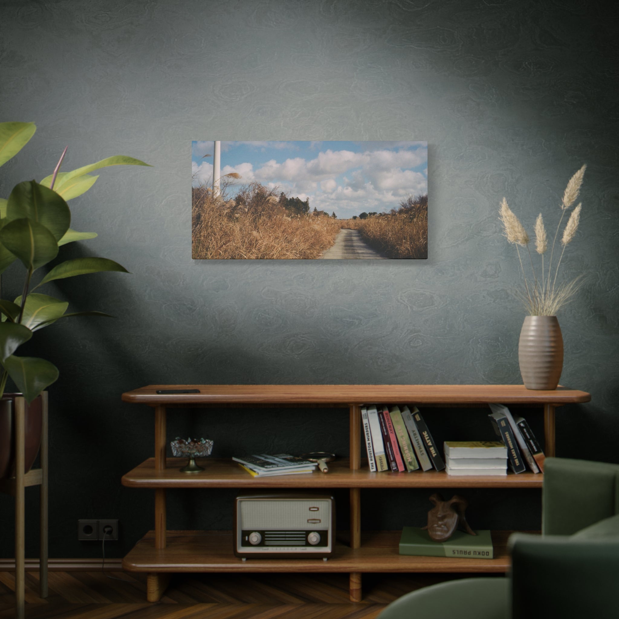 Jeju Gotjawal Winter Silver Grass Canvas Print