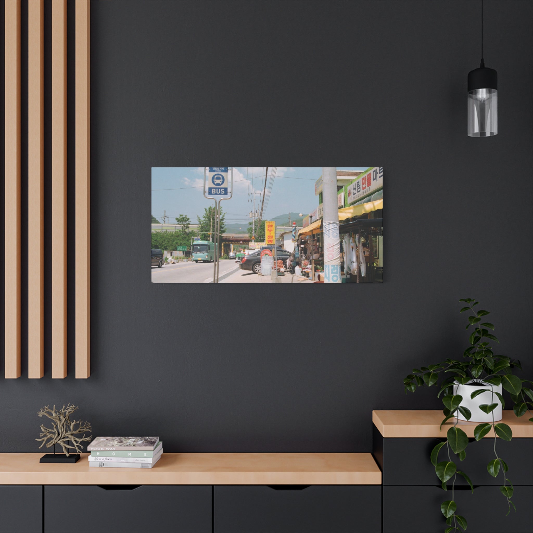 Korean Sinrim Rural Bus Stop Canvas Print