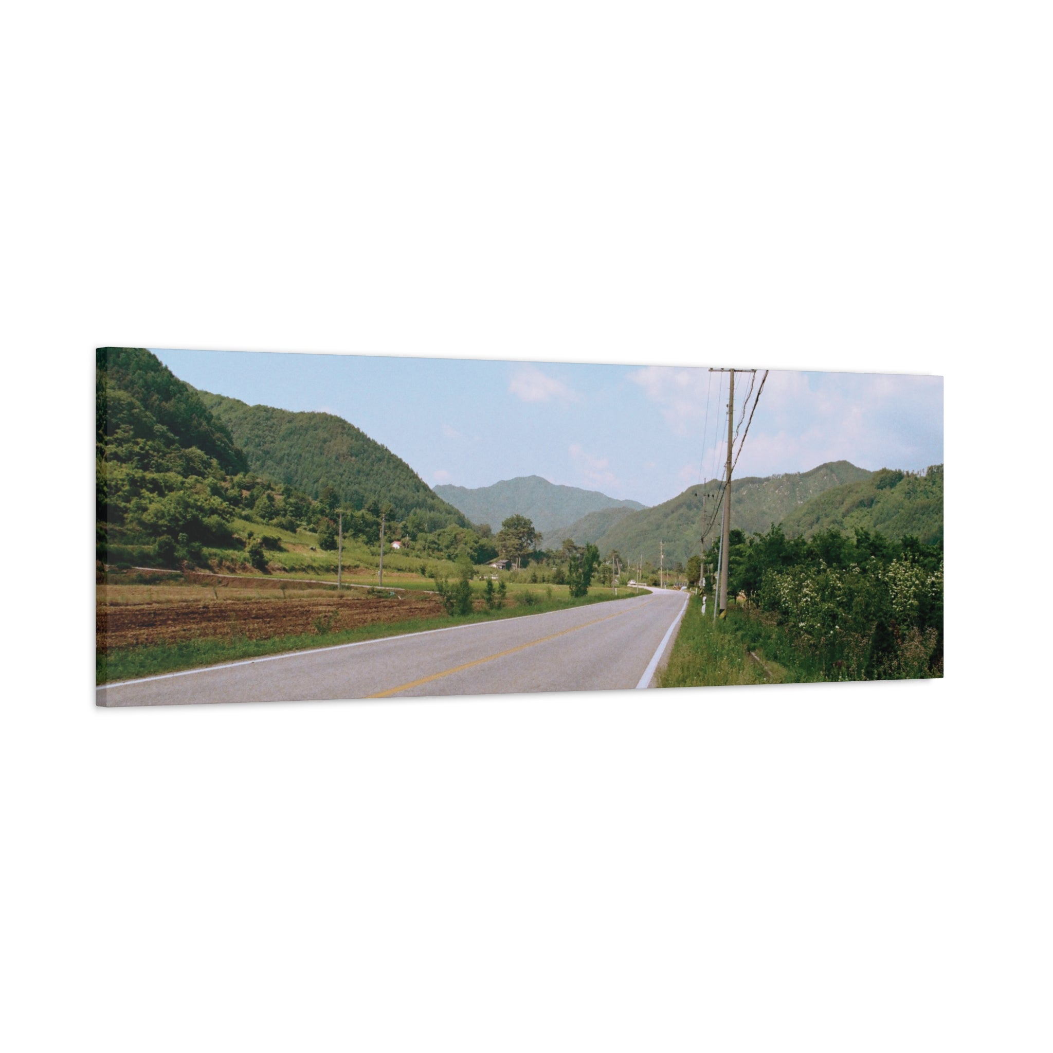 Summer Korean Wonju Country Road Canvas Print