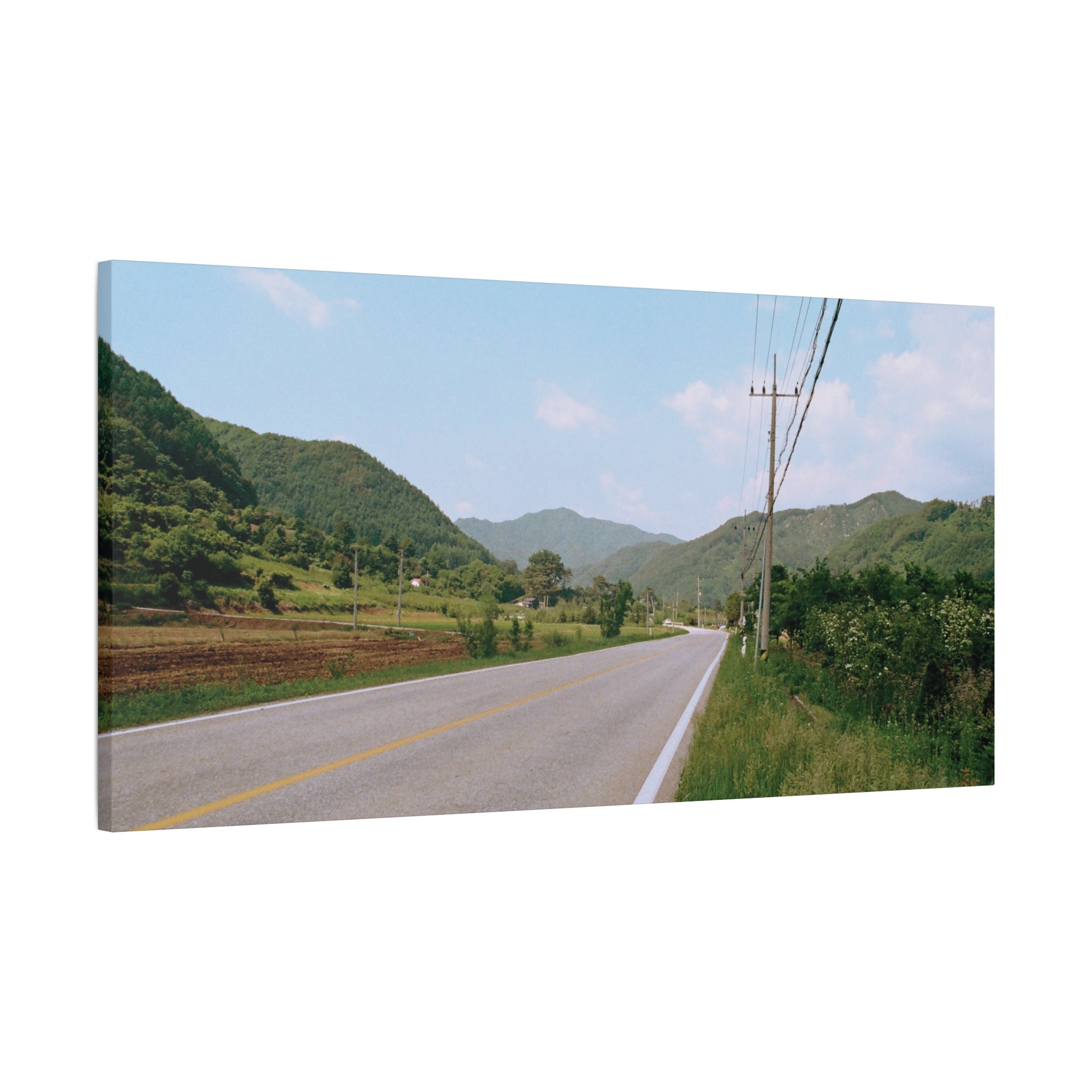 Summer Korean Wonju Country Road Canvas Print