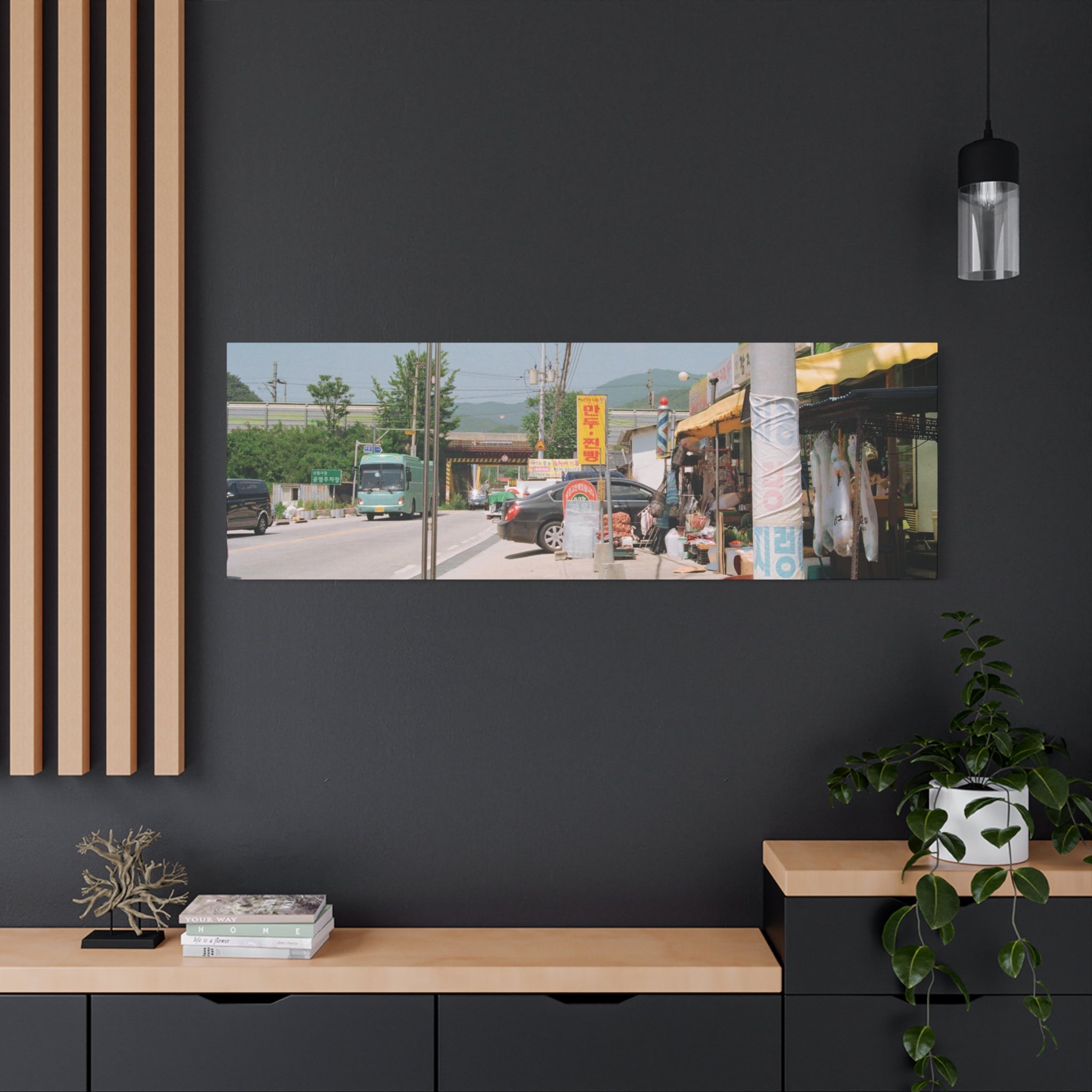Korean Sinrim Rural Bus Stop Canvas Print