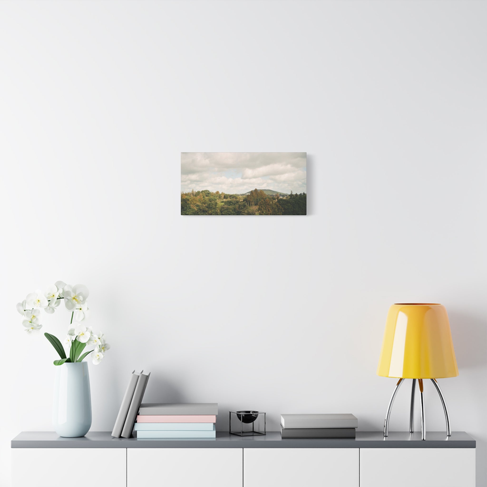 Jeju Wind-Swept Oreum and Clouds Canvas Print
