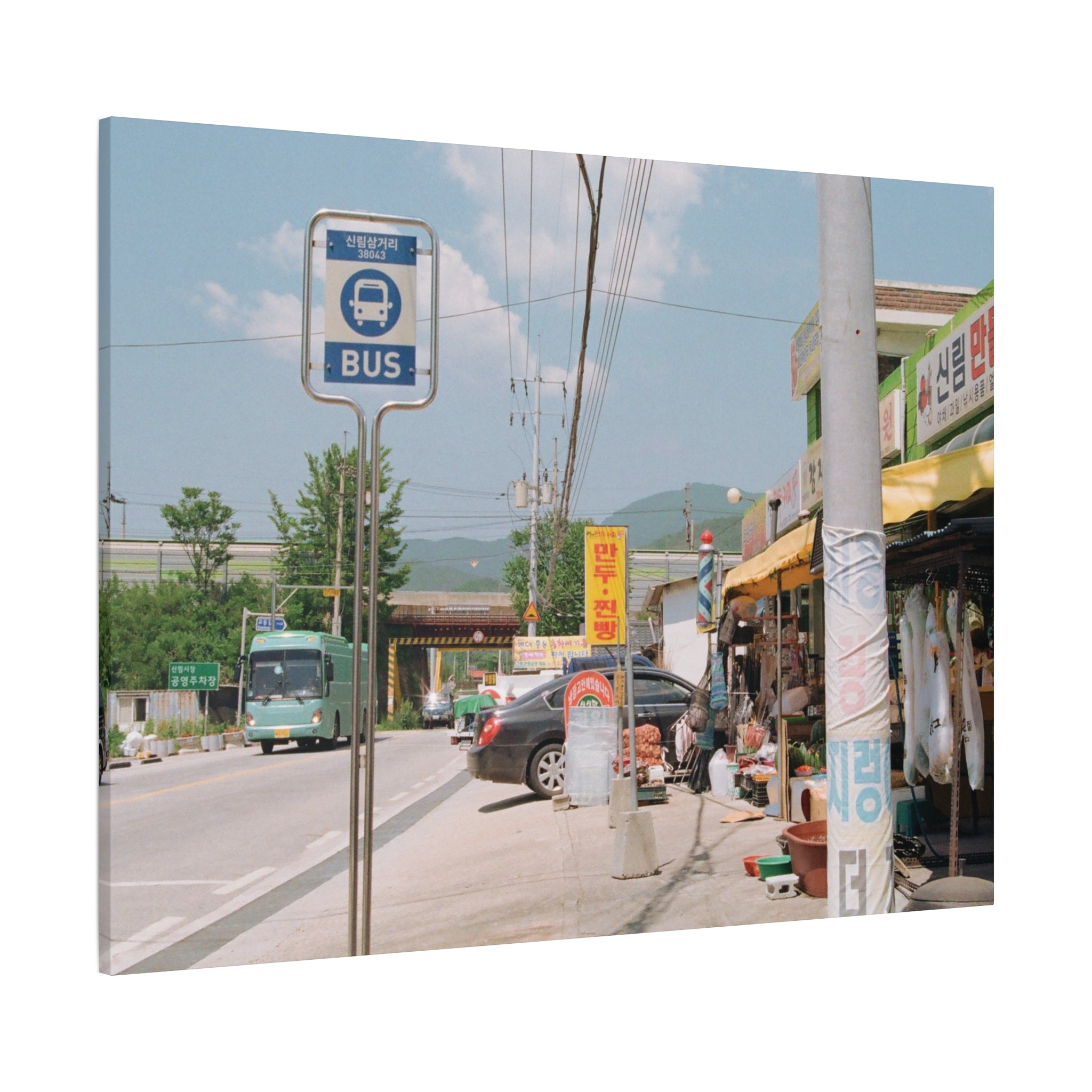 Korean Sinrim Rural Bus Stop Canvas Print