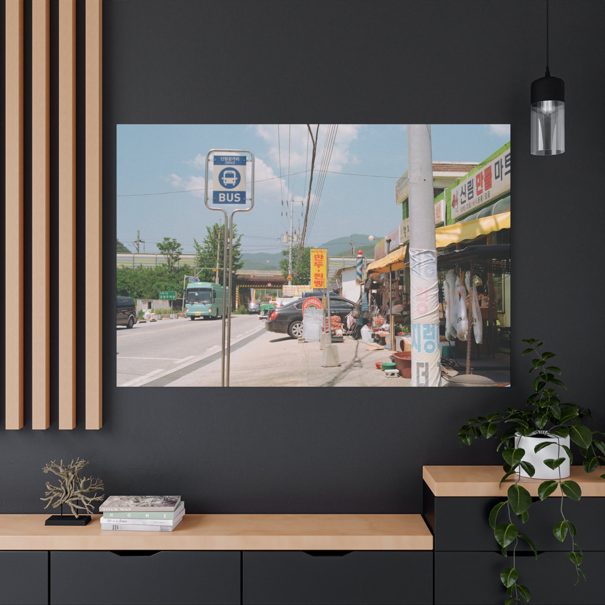 Korean Sinrim Rural Bus Stop Canvas Print