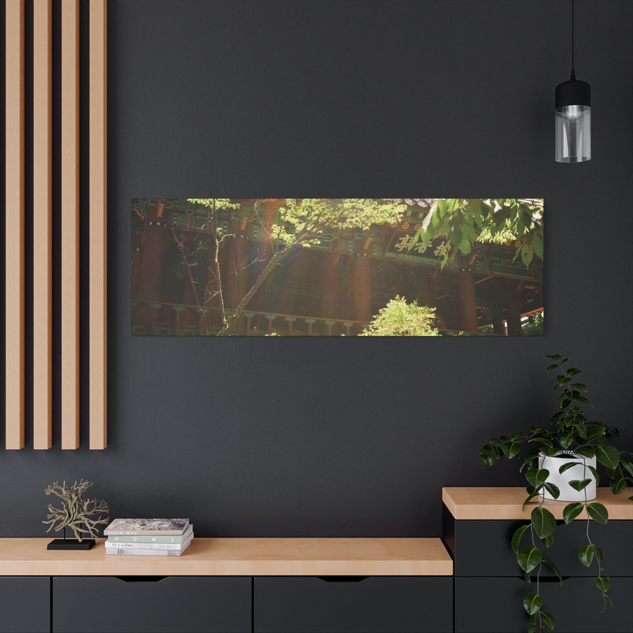 Korean Hanok Spring Sunshine Canvas Print