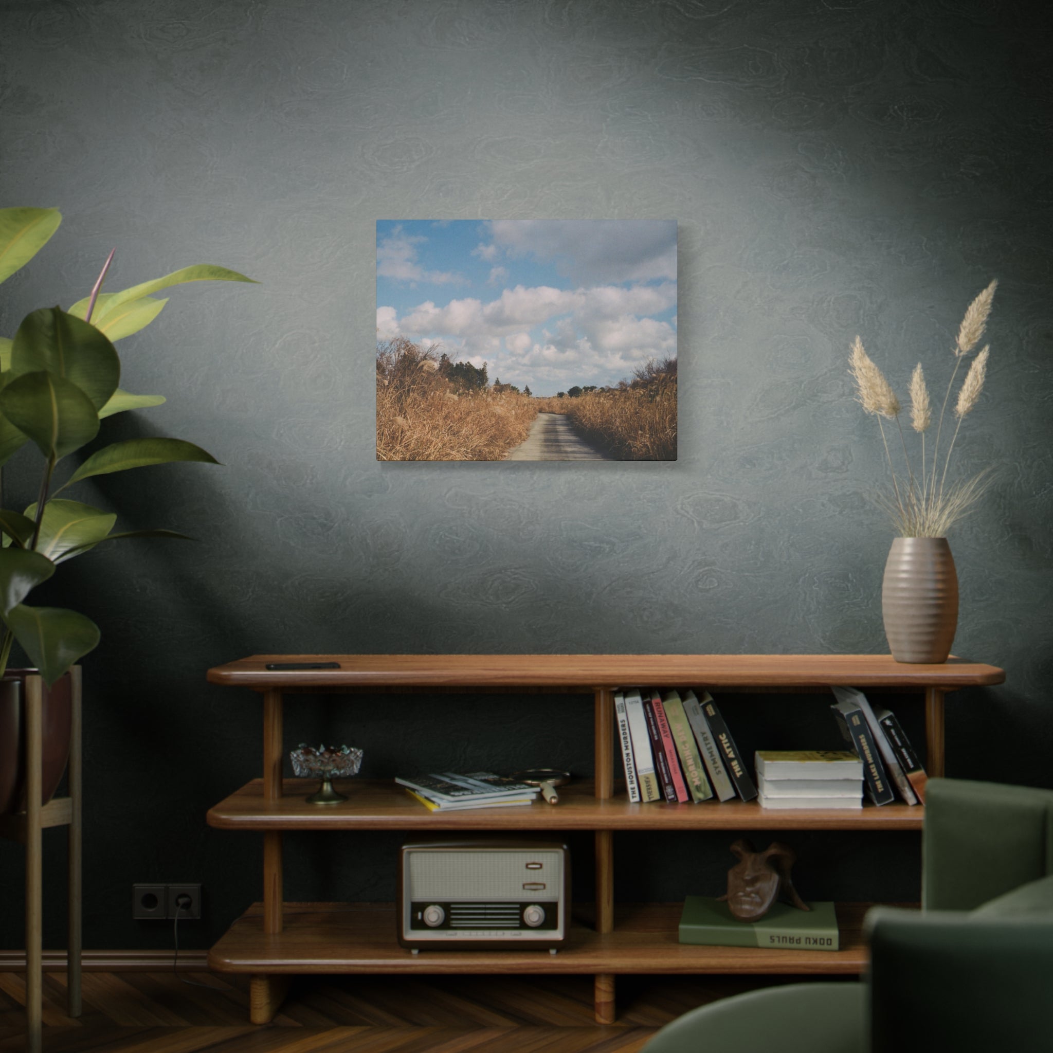 Jeju Gotjawal Winter Silver Grass Canvas Print