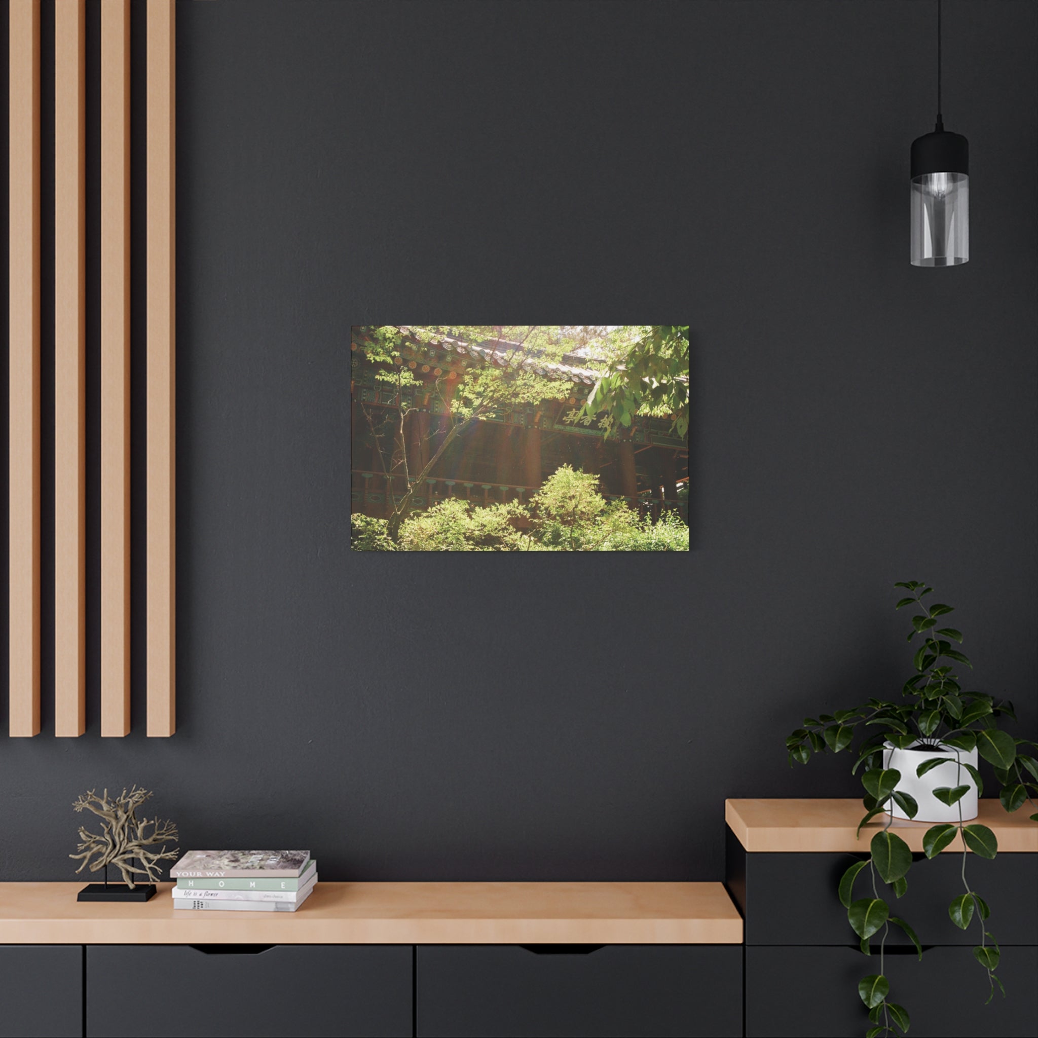 Korean Hanok Spring Sunshine Canvas Print