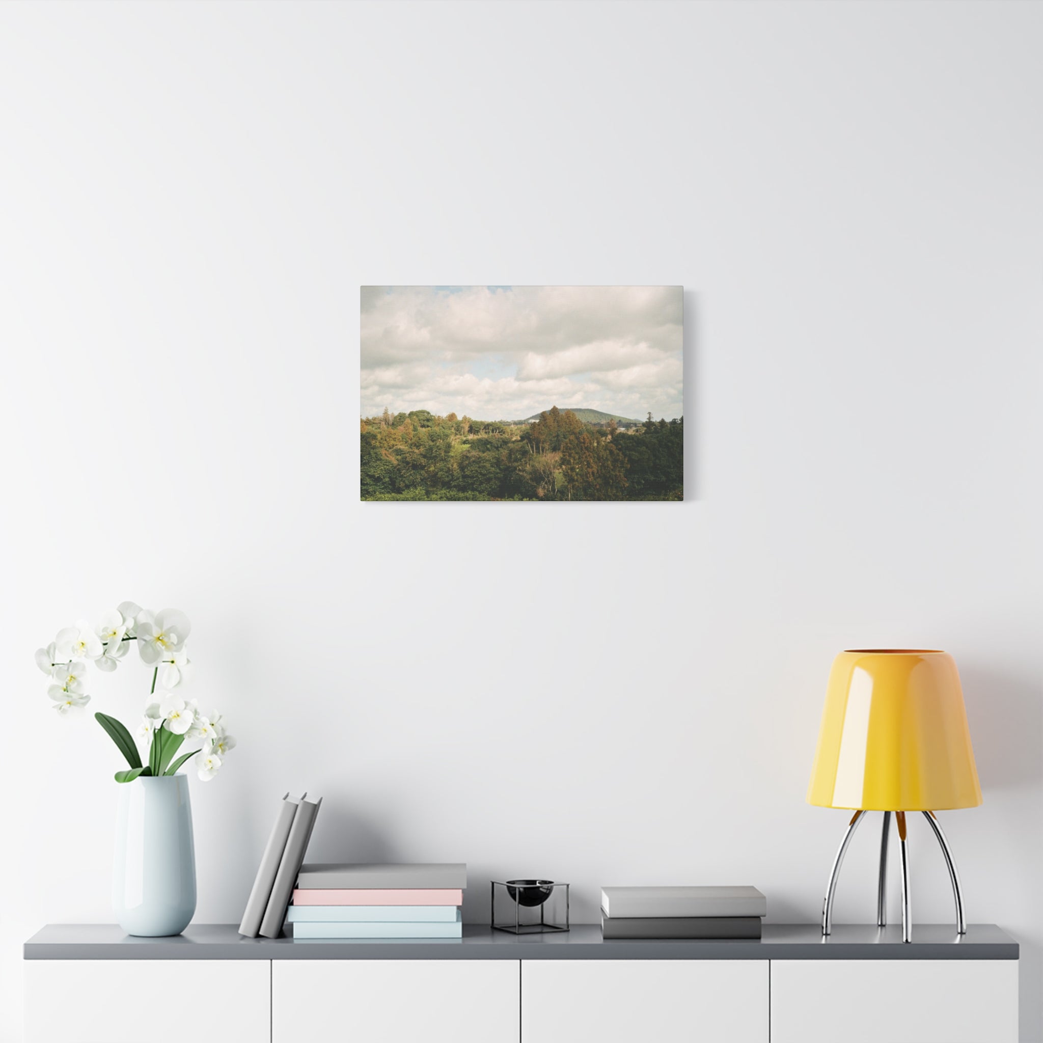 Jeju Wind-Swept Oreum and Clouds Canvas Print