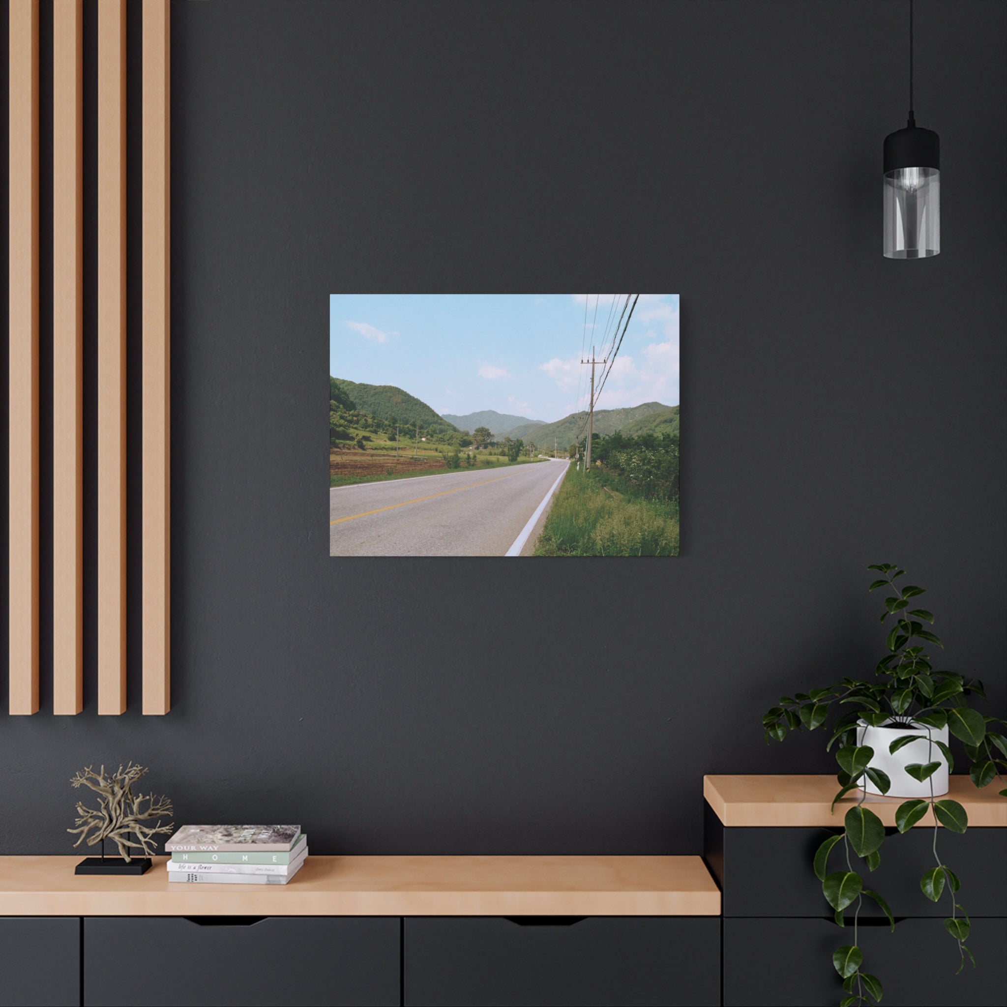 Summer Korean Wonju Country Road Canvas Print