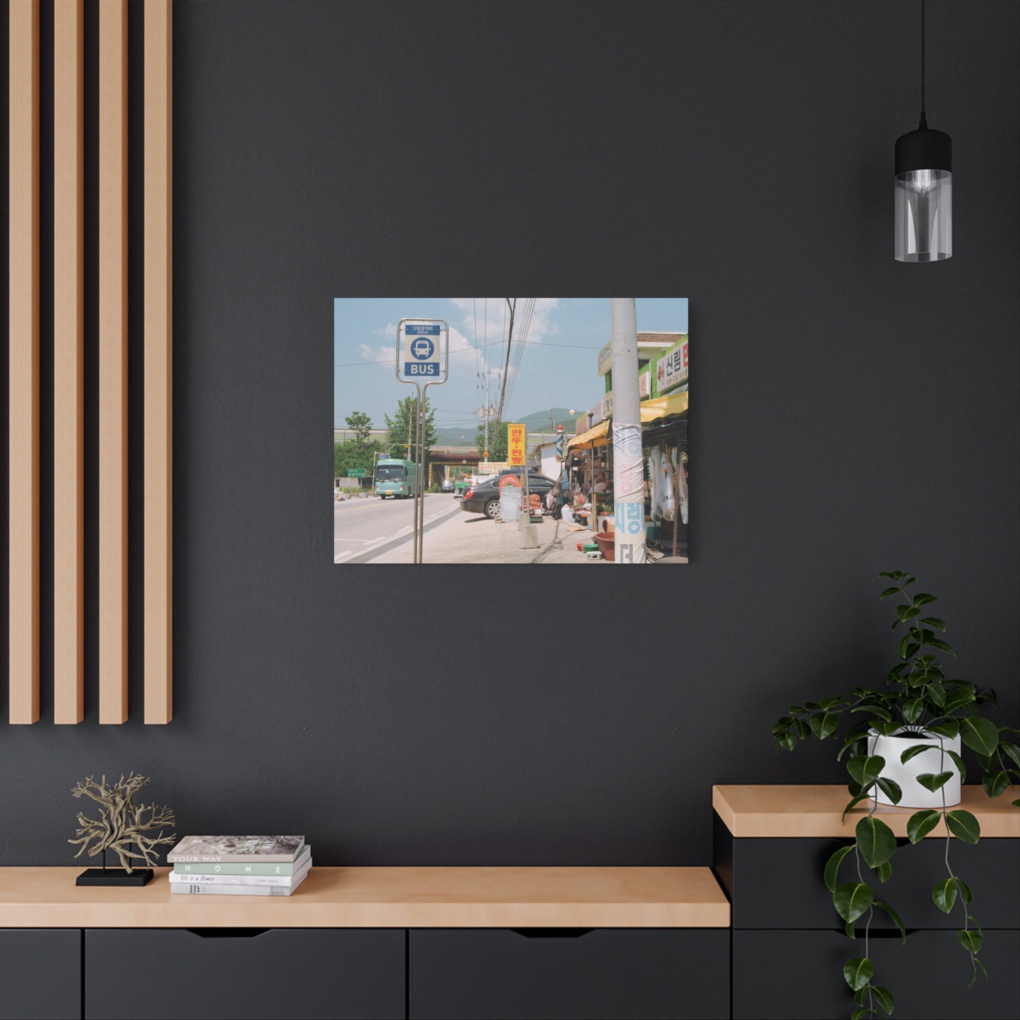 Korean Sinrim Rural Bus Stop Canvas Print