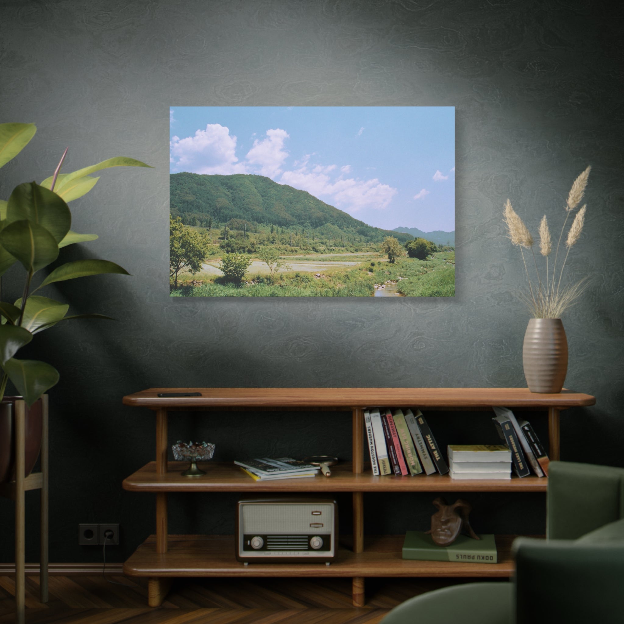 Wonju Spring Stream Pastel Landscape Canvas Print