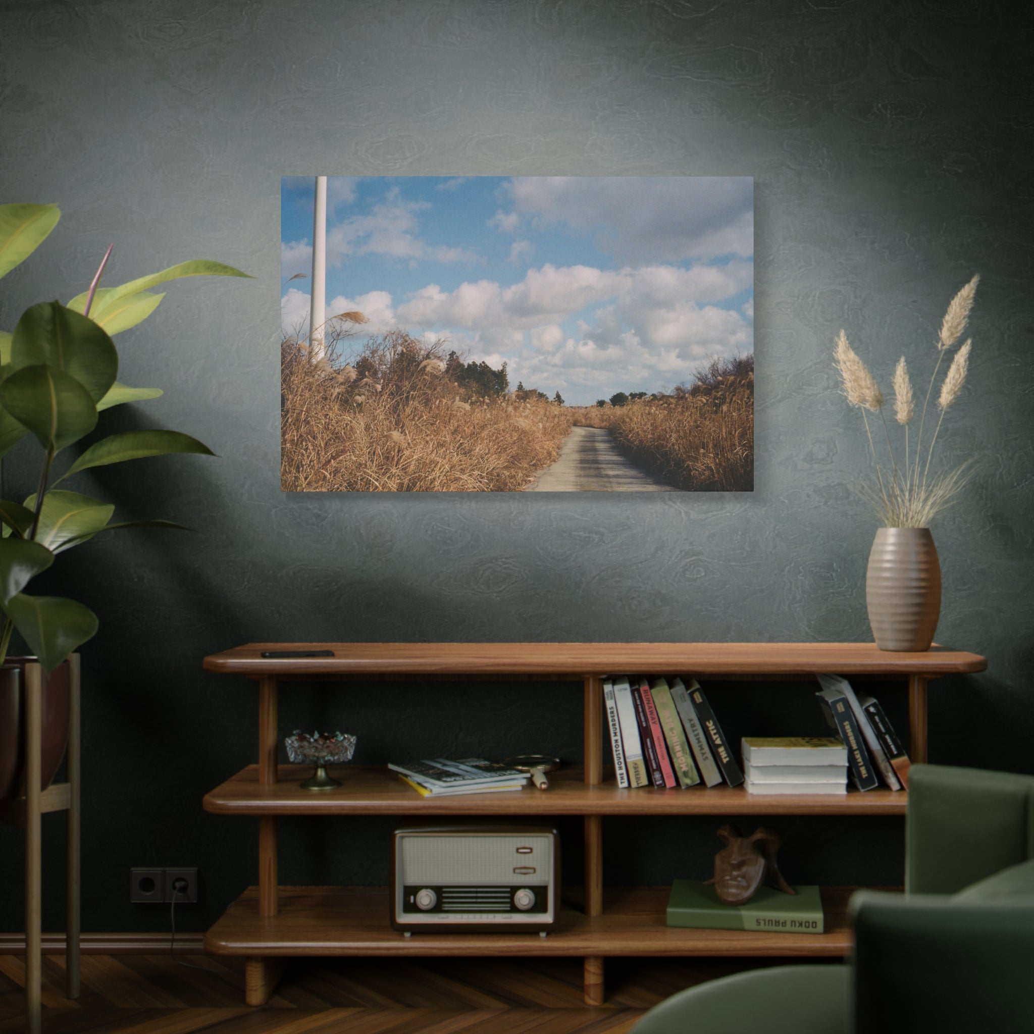 Jeju Gotjawal Winter Silver Grass Canvas Print