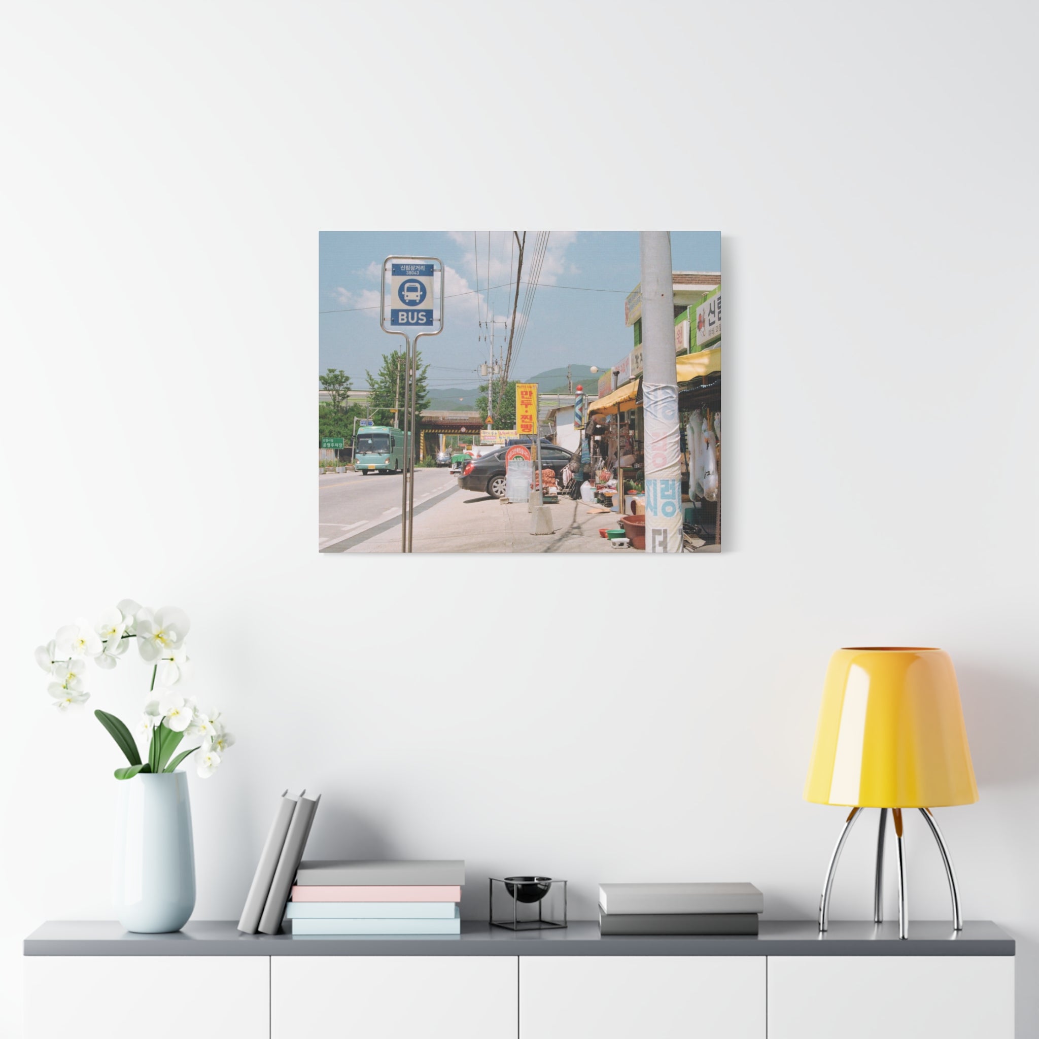 Korean Sinrim Rural Bus Stop Canvas Print