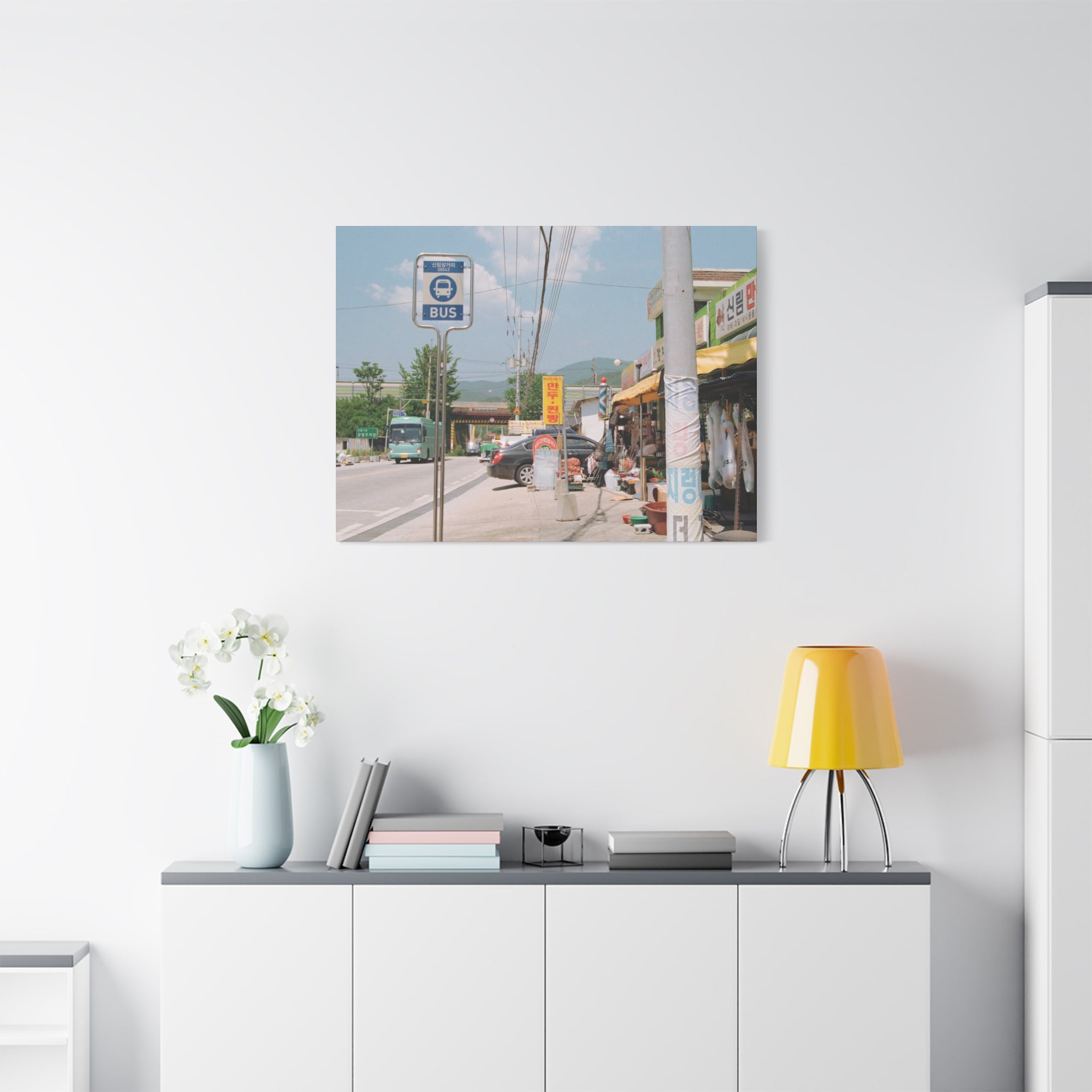 Korean Sinrim Rural Bus Stop Canvas Print