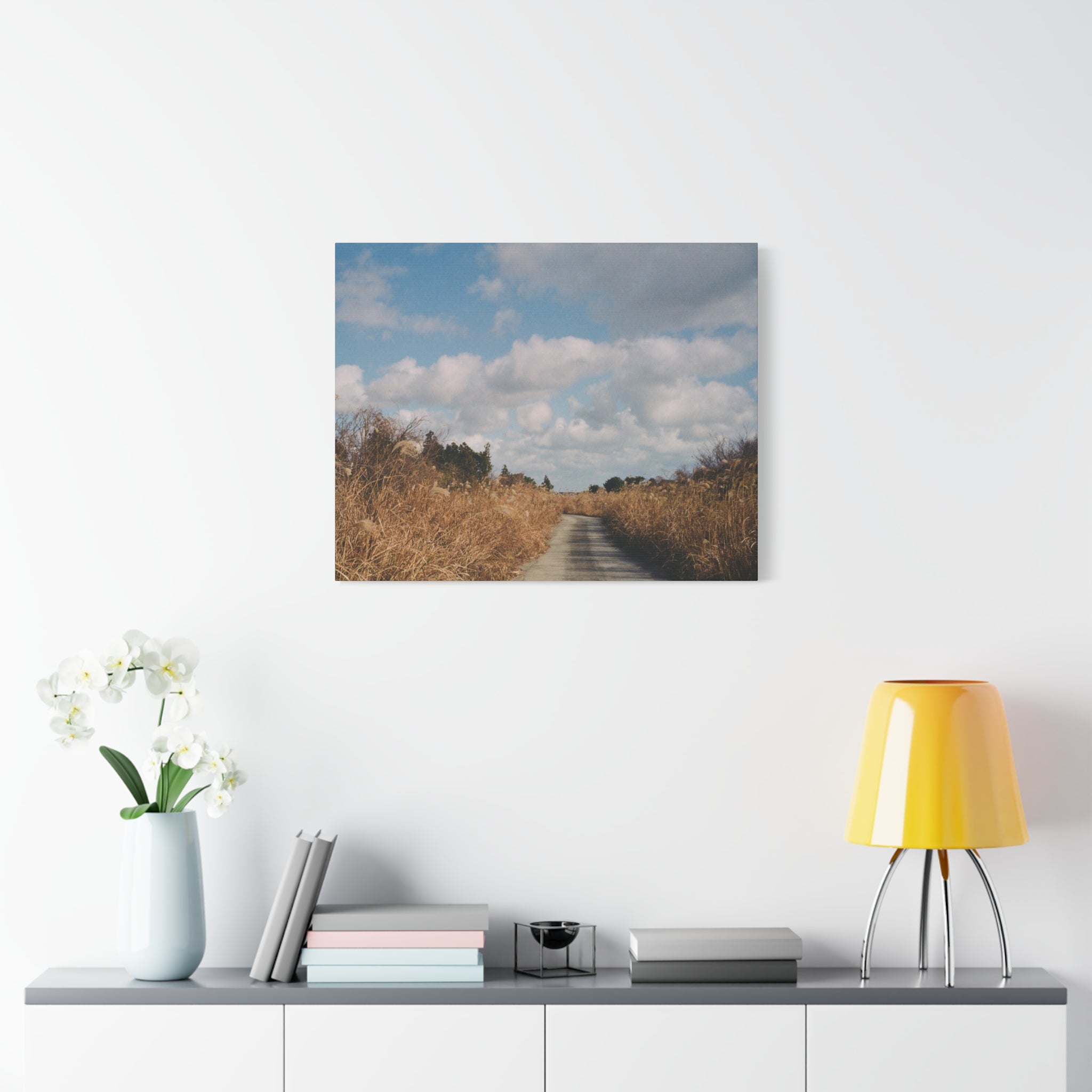 Jeju Gotjawal Winter Silver Grass Canvas Print