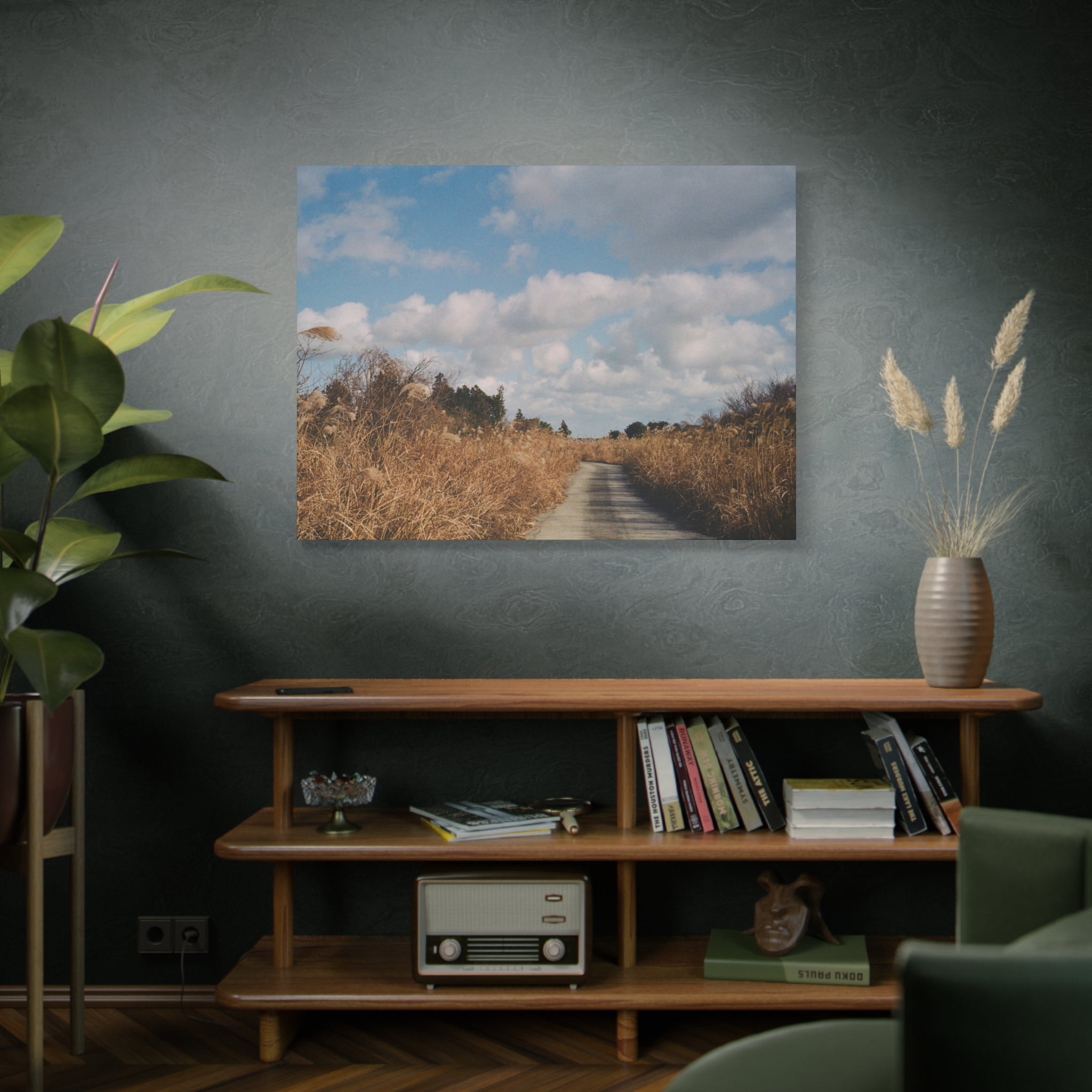 Jeju Gotjawal Winter Silver Grass Canvas Print