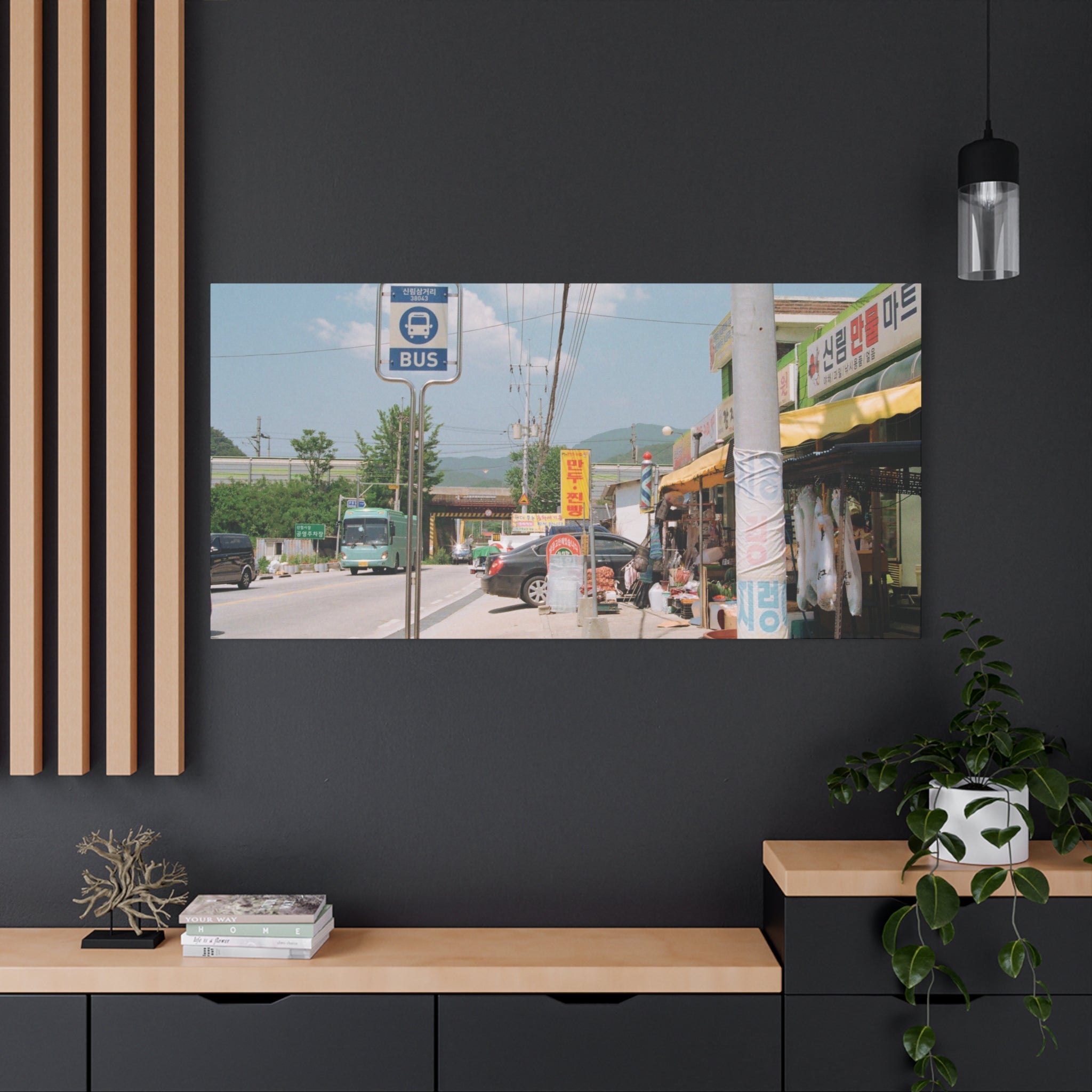 Korean Sinrim Rural Bus Stop Canvas Print