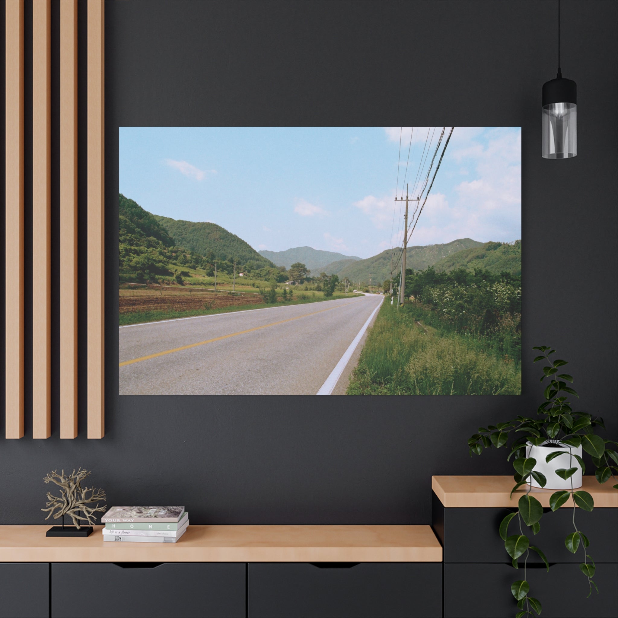 Summer Korean Wonju Country Road Canvas Print
