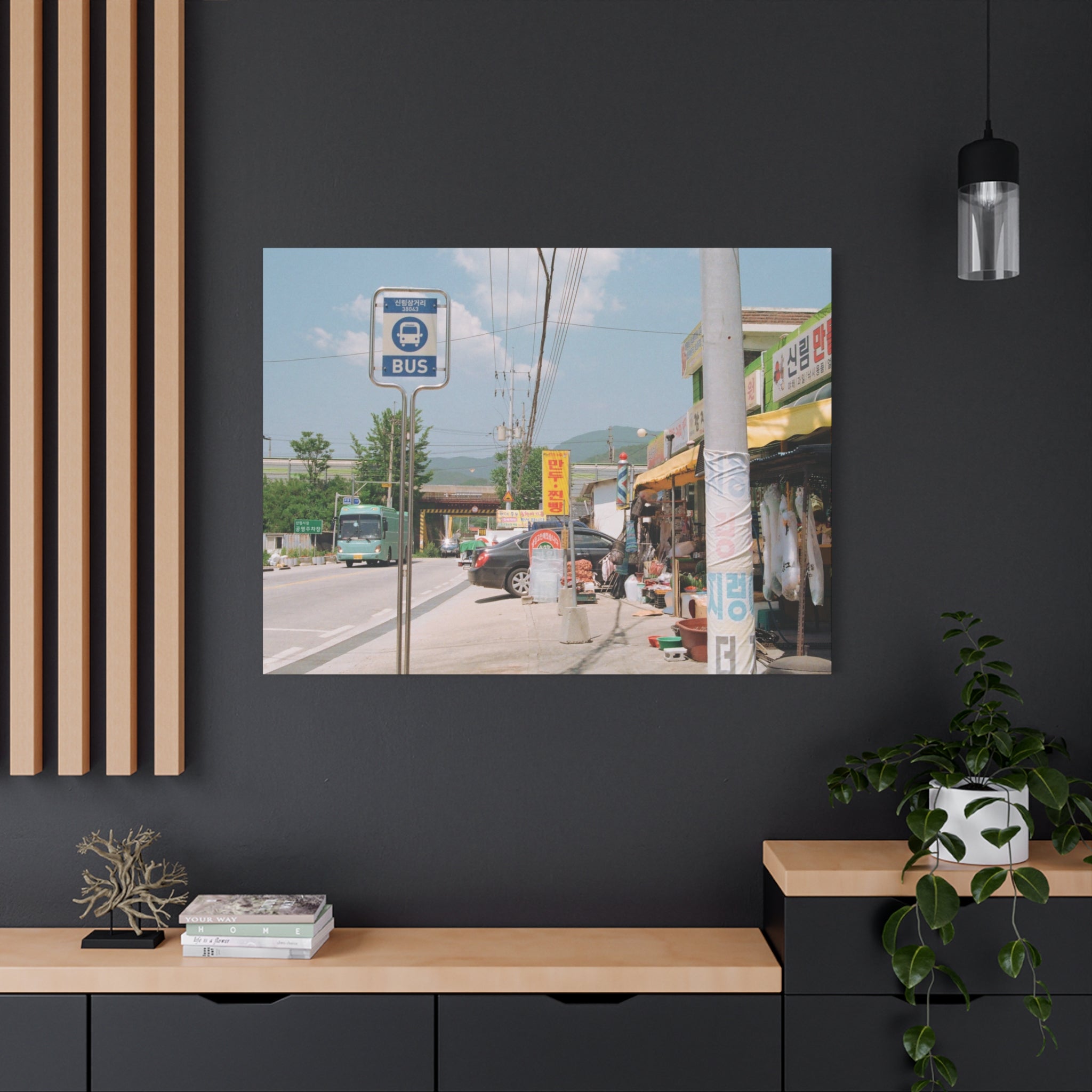 Korean Sinrim Rural Bus Stop Canvas Print