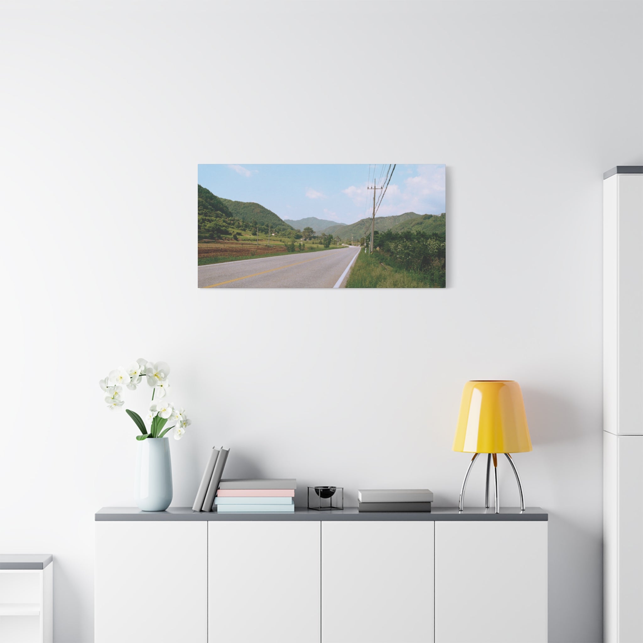 Summer Korean Wonju Country Road Canvas Print