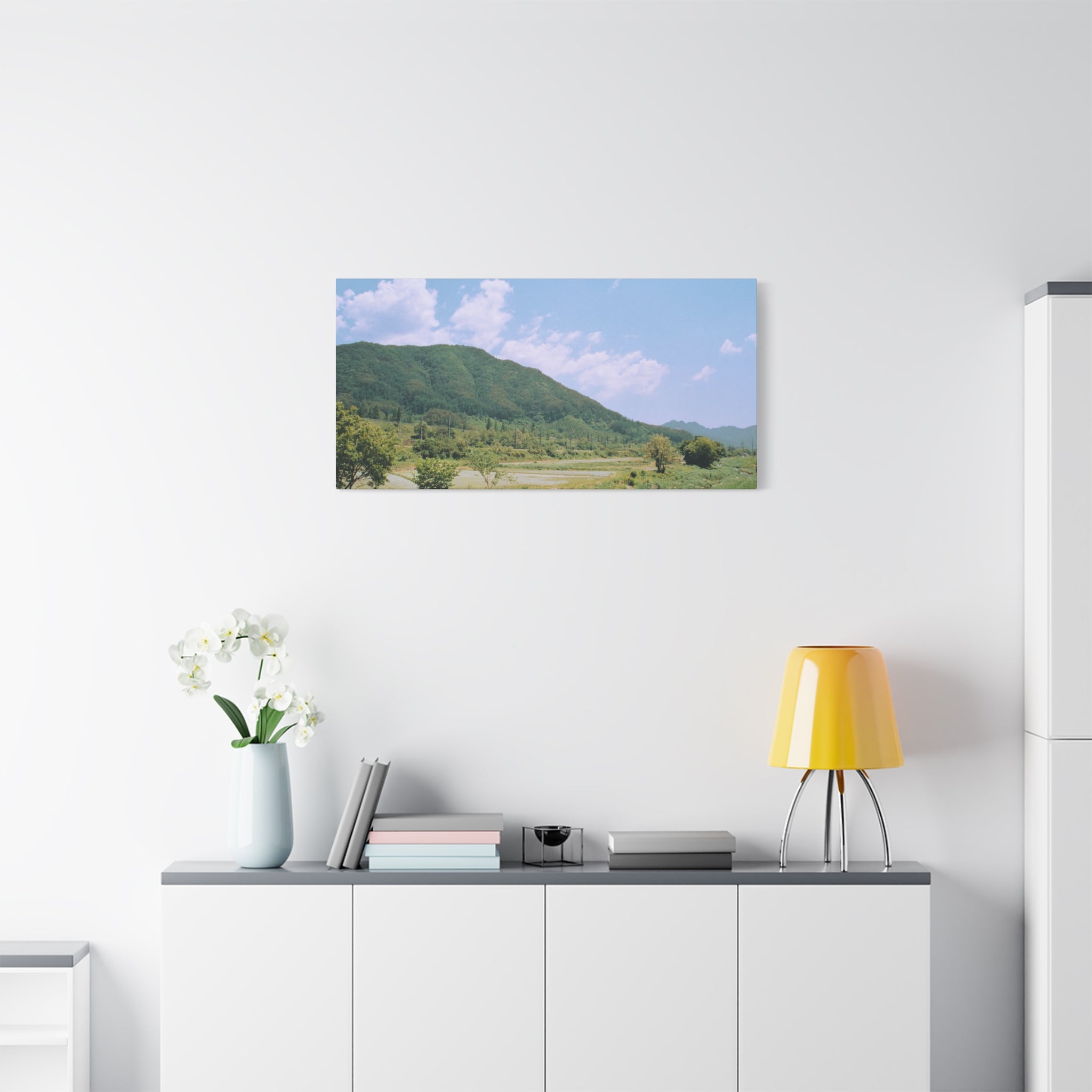 Wonju Spring Stream Pastel Landscape Canvas Print