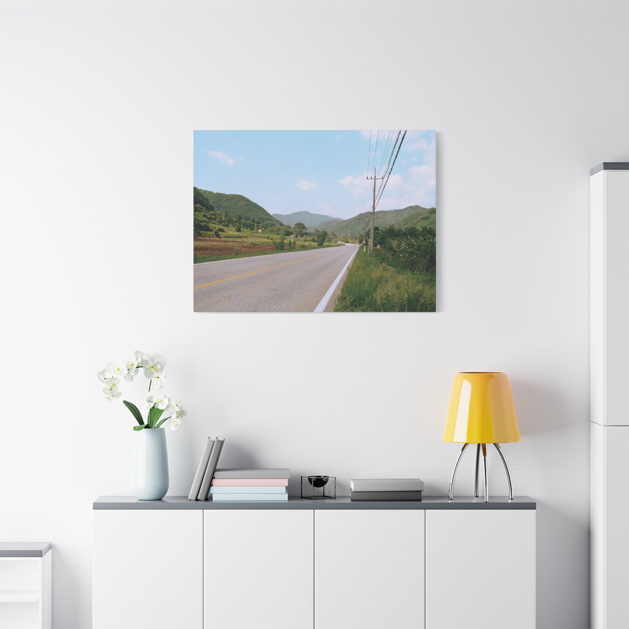 Summer Korean Wonju Country Road Canvas Print