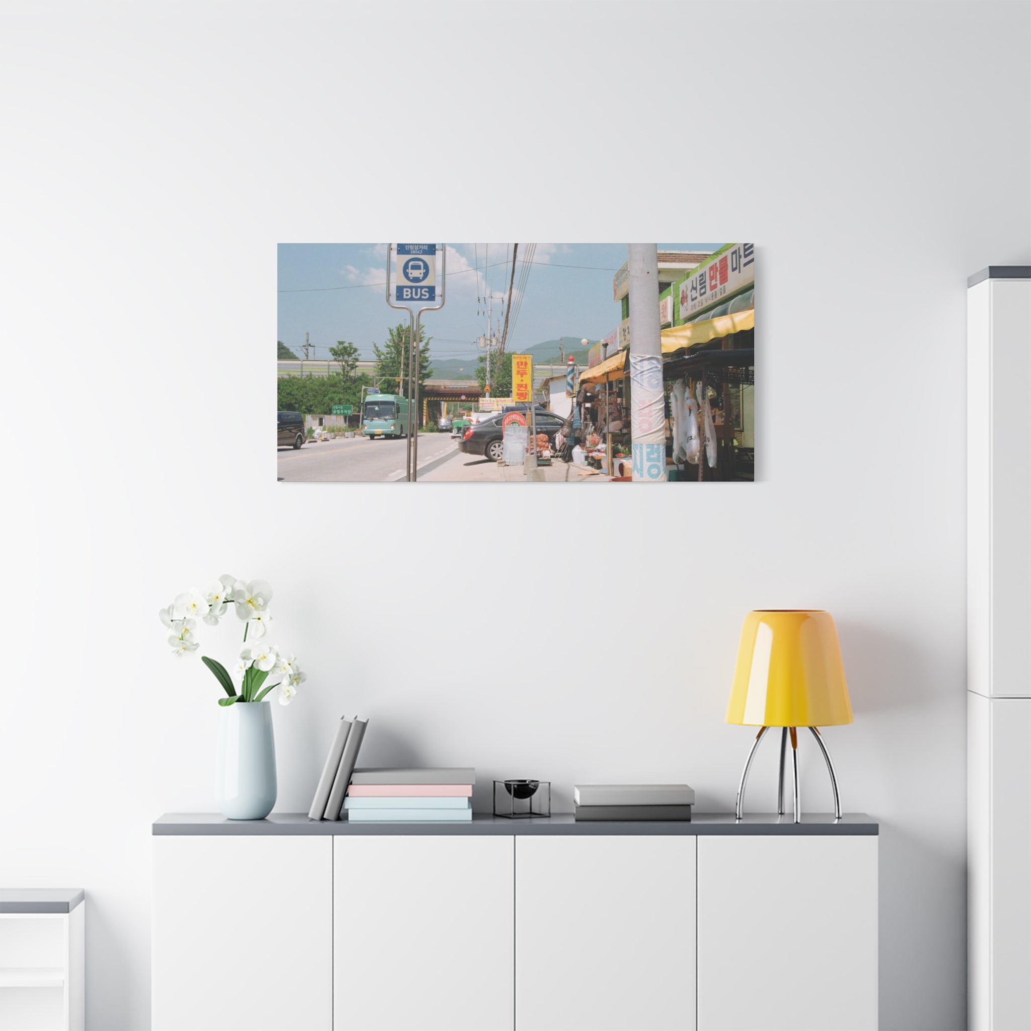 Korean Sinrim Rural Bus Stop Canvas Print