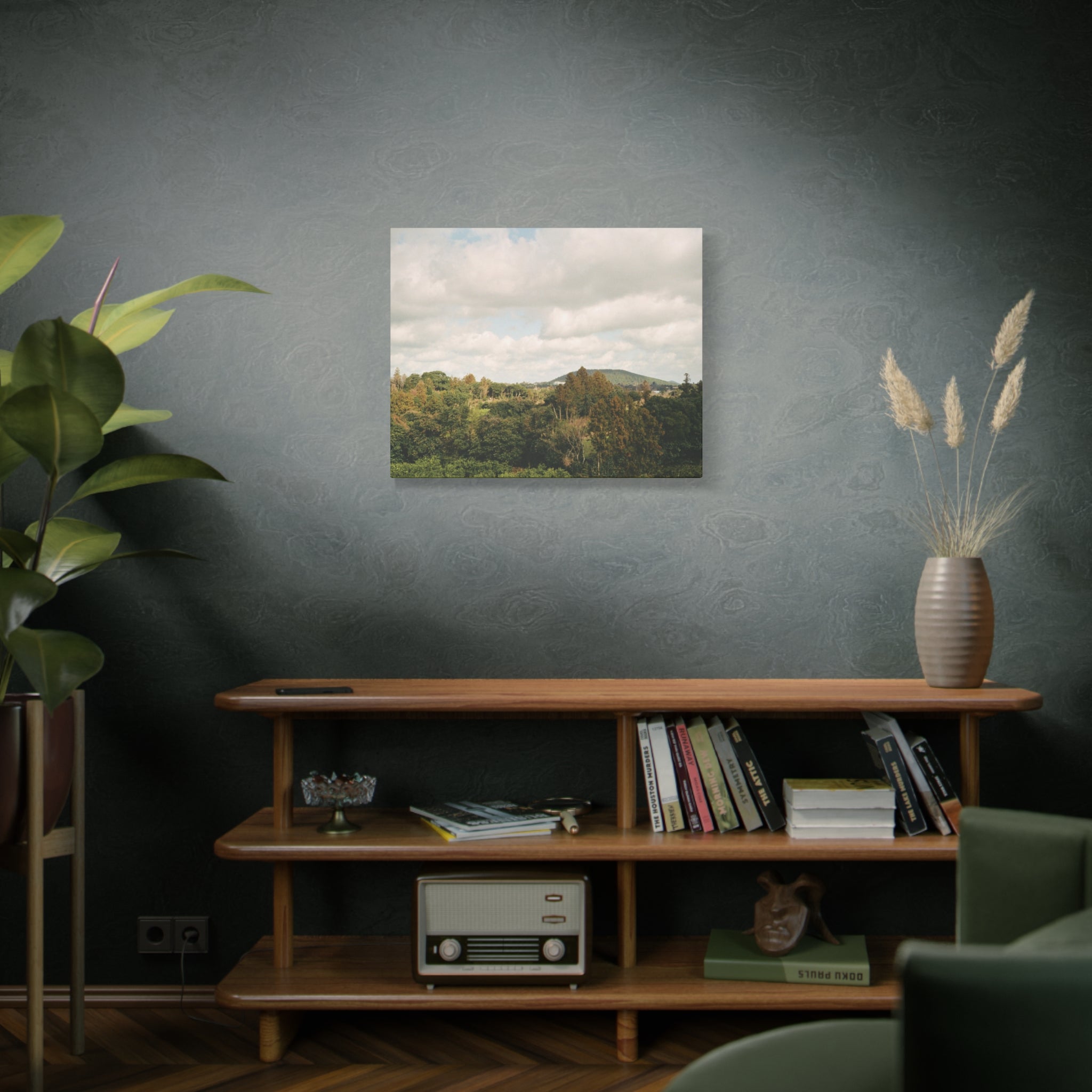 Jeju Wind-Swept Oreum and Clouds Canvas Print